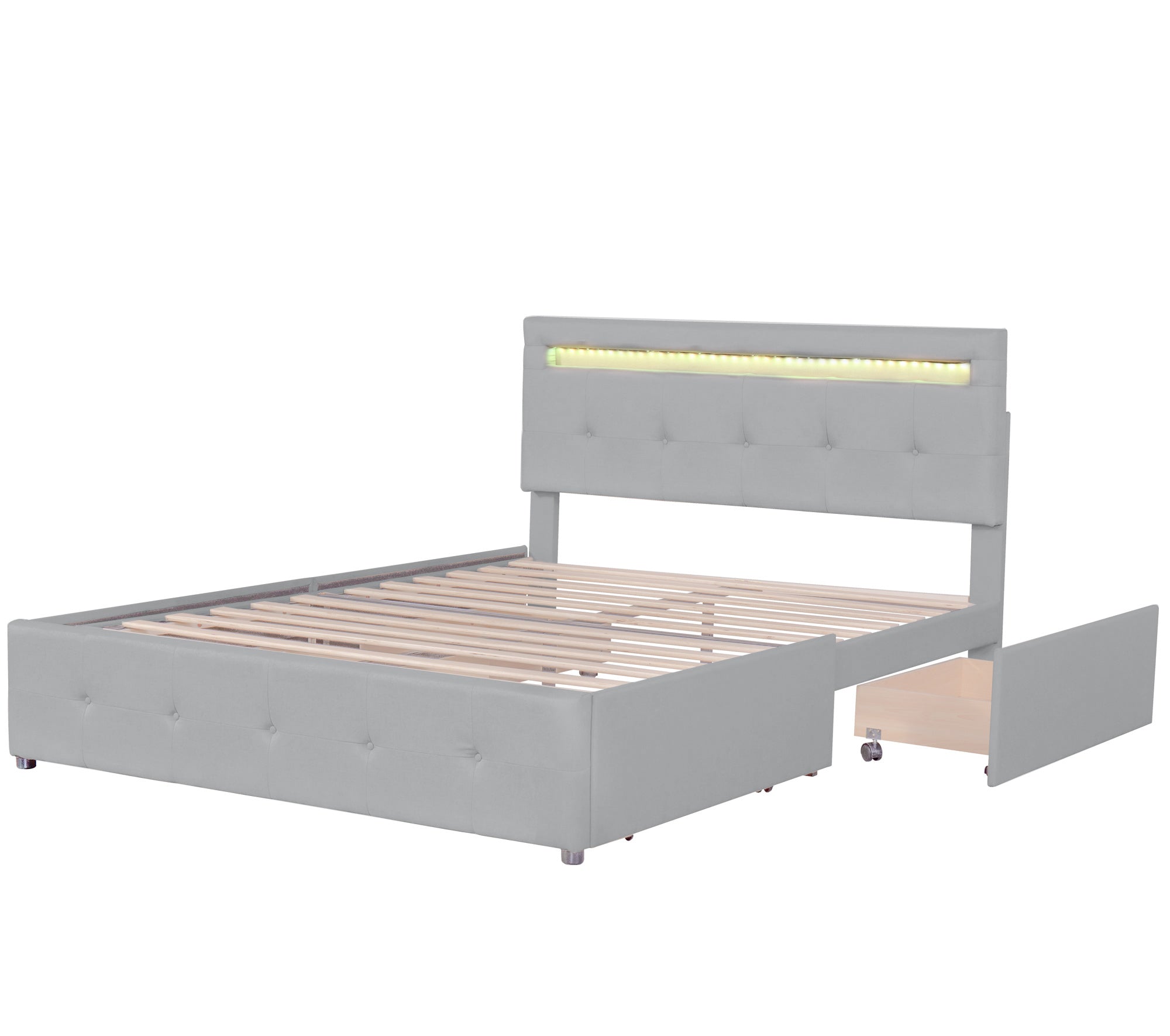 Logidon gestoffeerd bed 140x200 cm met LED hoofdbord en bedkast