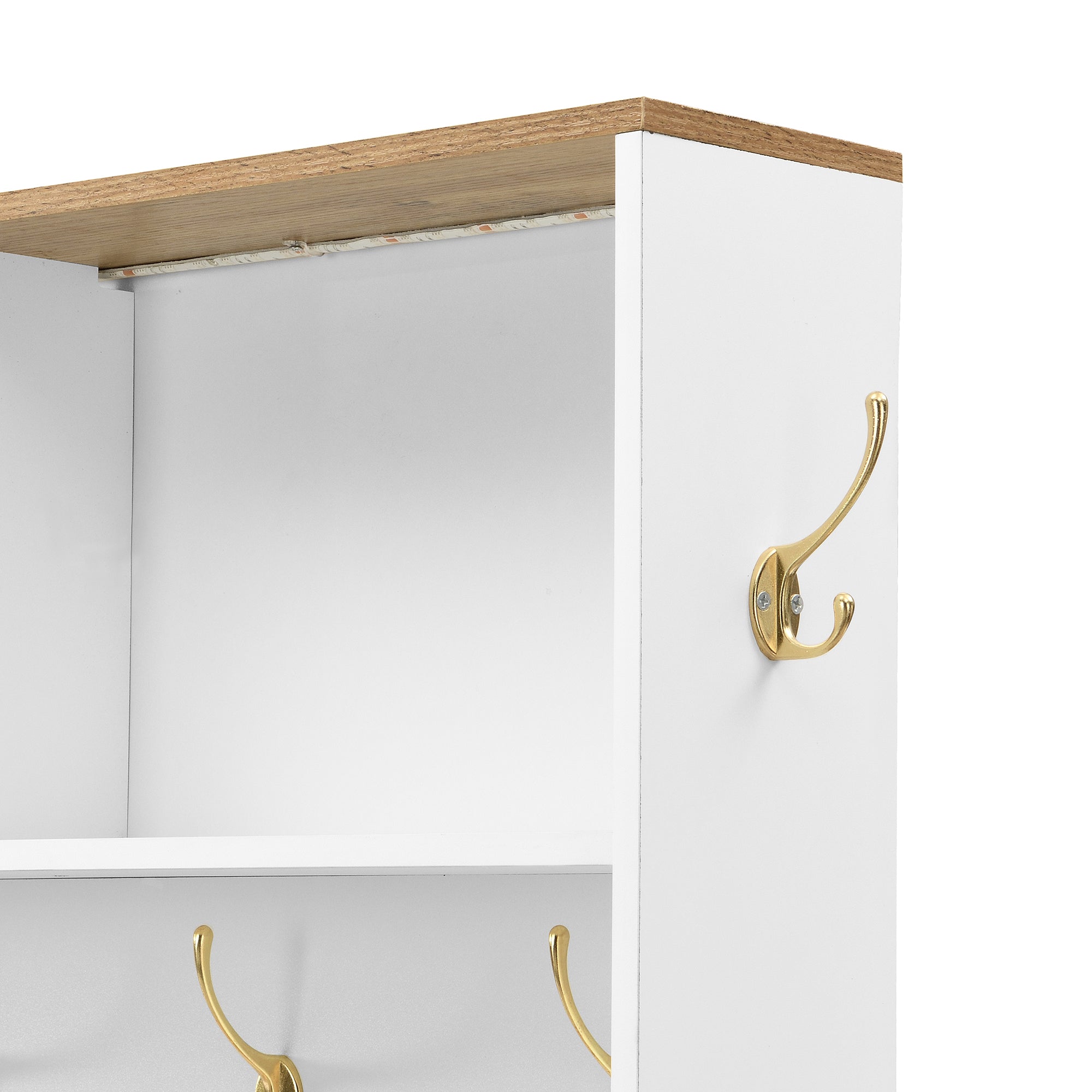 Logidon kledingkast wit met LED spiegelhaken lades