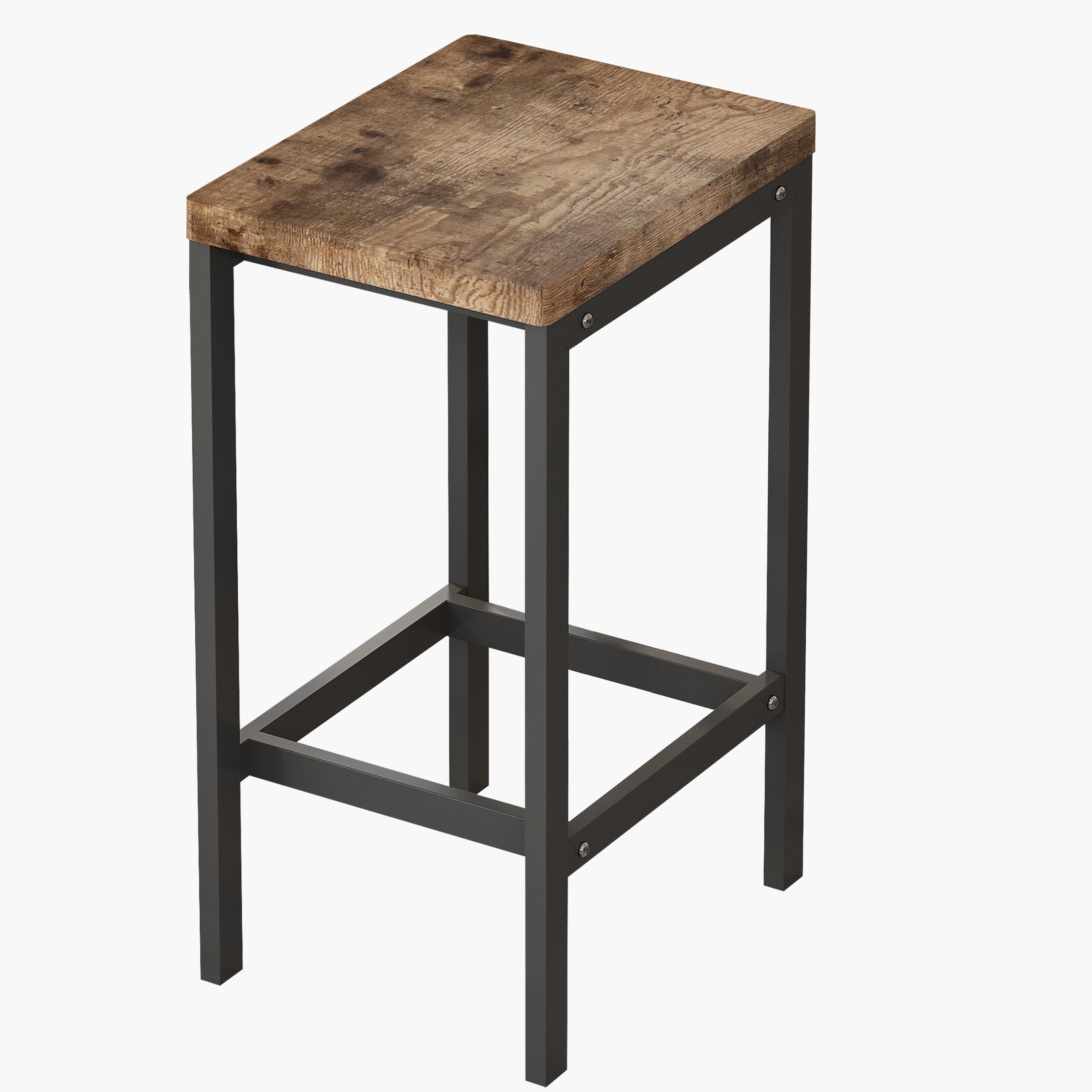 Logidon Modern Kitchen Dining Table Set with 3 Stools Natural L 153 cm
