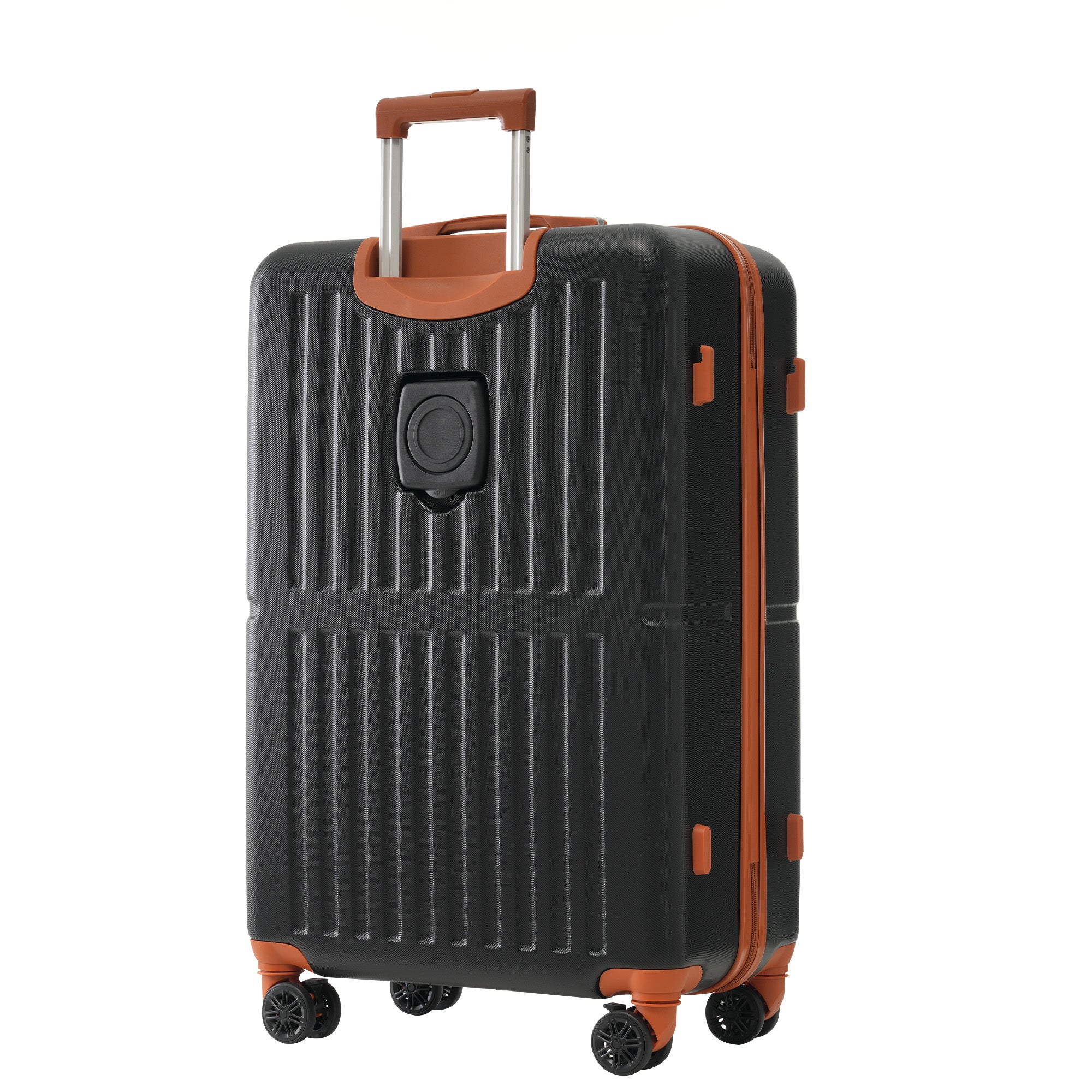 Logidon kofferset M L XL zwart bruin USB poort TSA slot 4 wielen