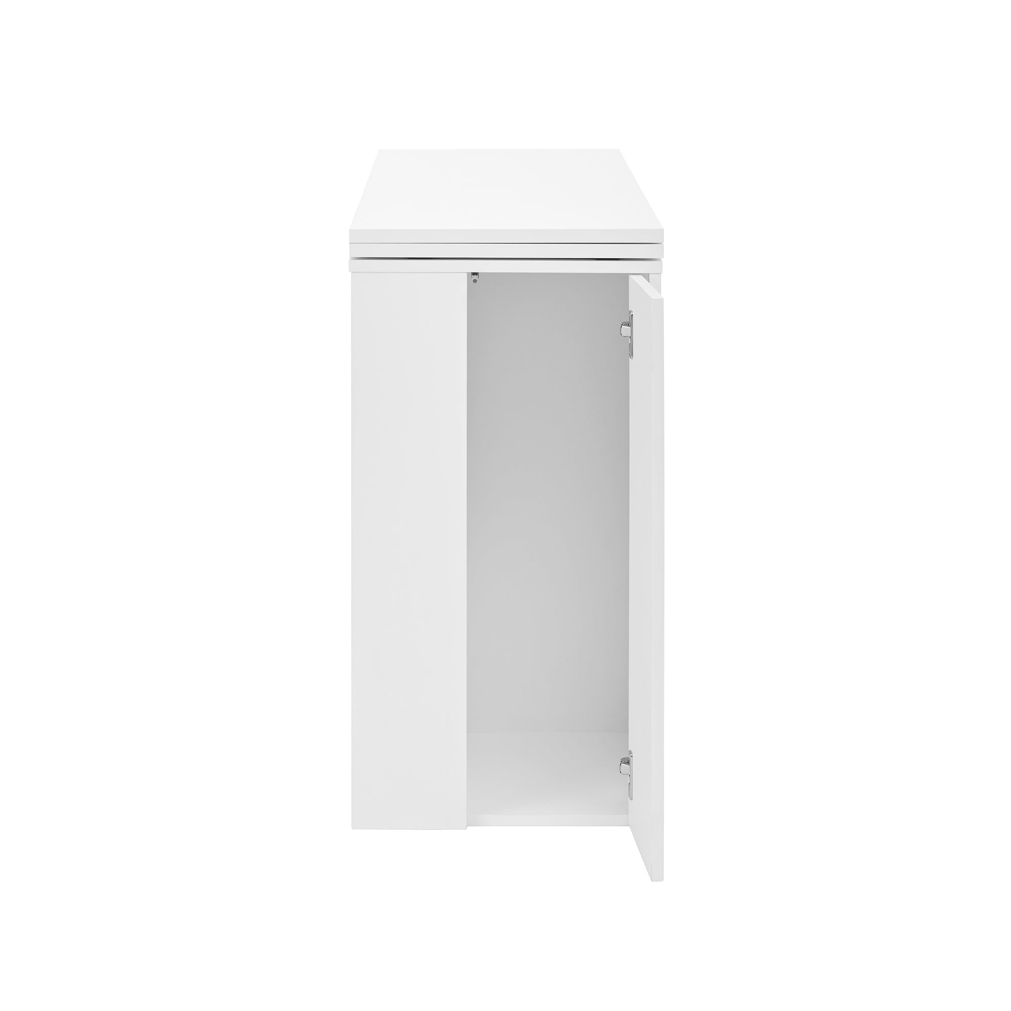 Logidon Moderne Bartafel Wit Uitschuifbaar 360 Graden Draaibaar met Opbergruimte