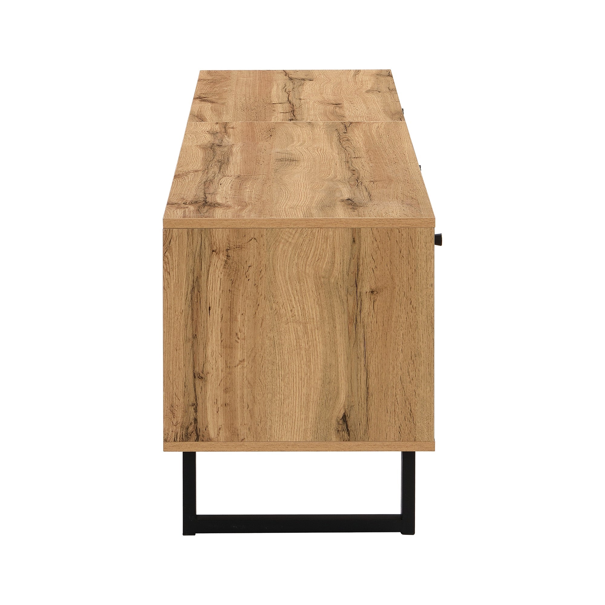 Logidon lowboard tv-meubel met LED-lichteffect natuurlijke houtlook