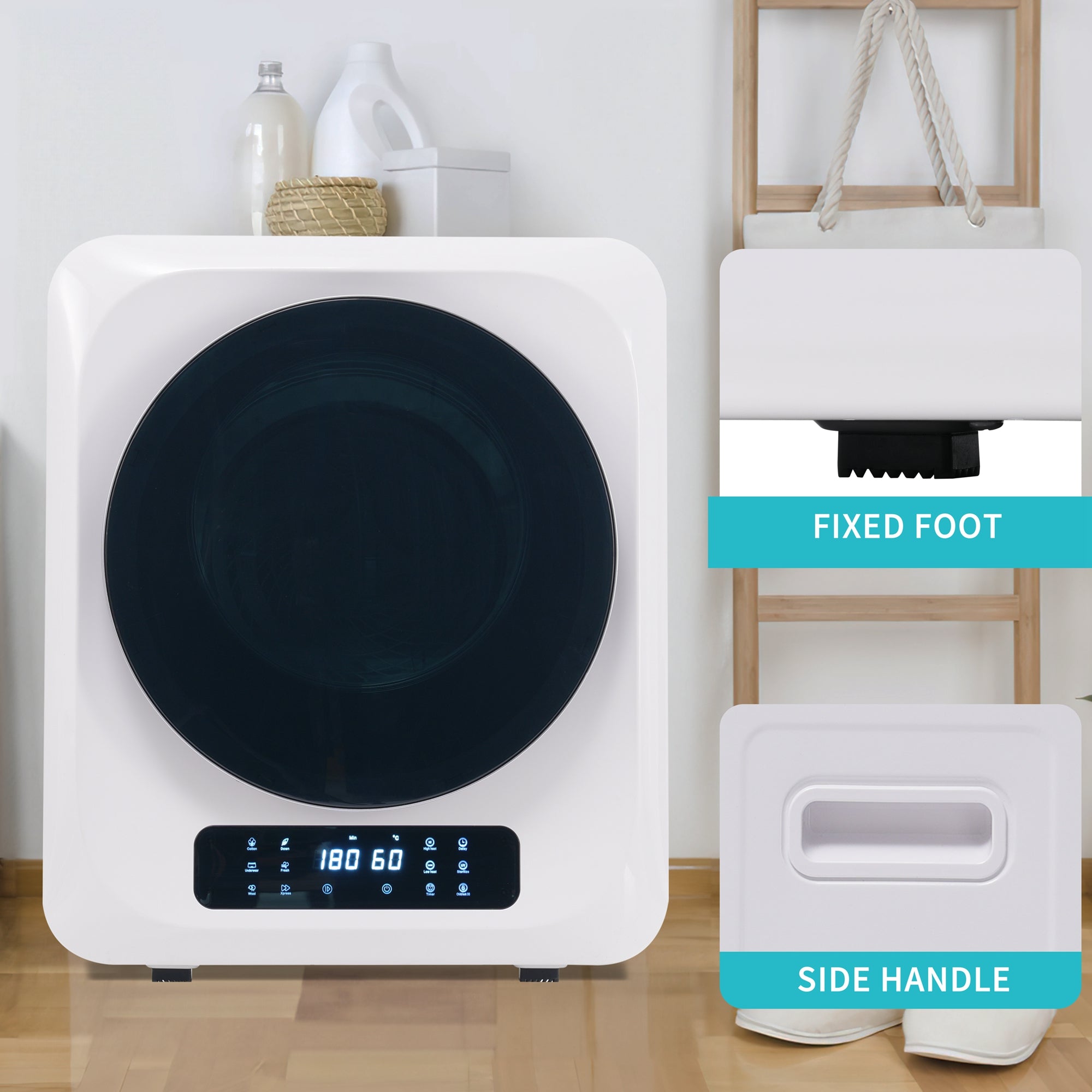 Logidon exhaust dryer white 2.5 kg to 4 kg 850 W multiple filtration