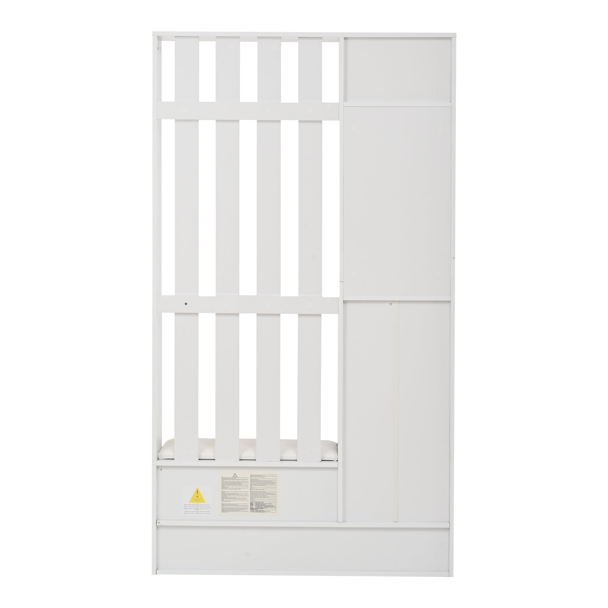 Logidon Kledingkast 6in1 Wit 100x30x180 cm Schoenenbankopberger