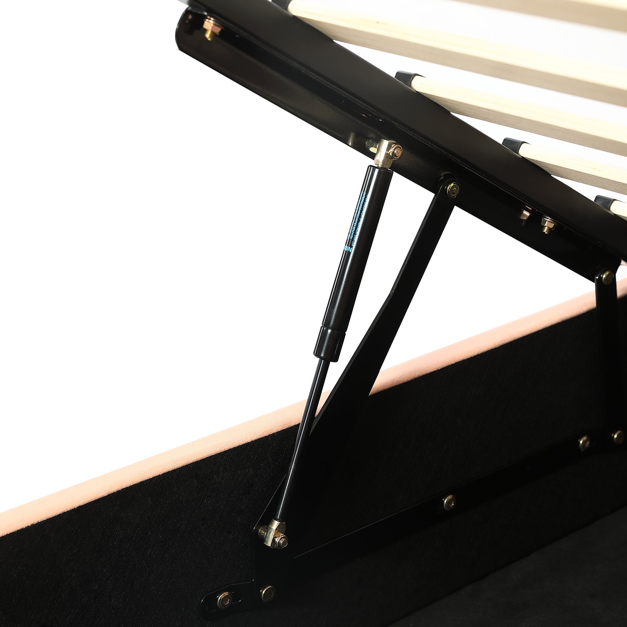Logidon gestoffeerd bed 90x200 cm roze fluwelen konijn hoofdbord met opbergruimte