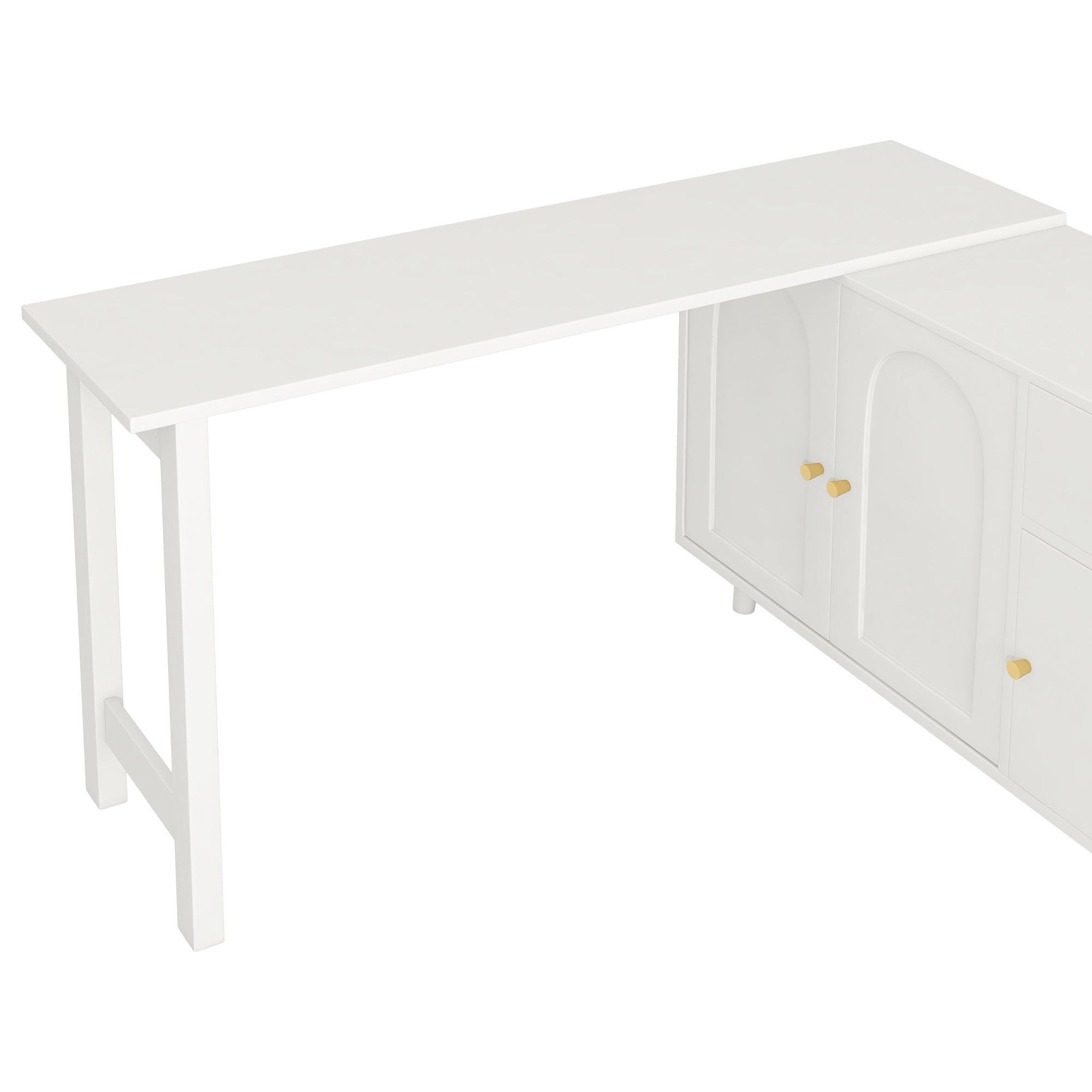 Logidon 2 in 1 bureaudressoir wit 120x40x74,5 cm 360 graden