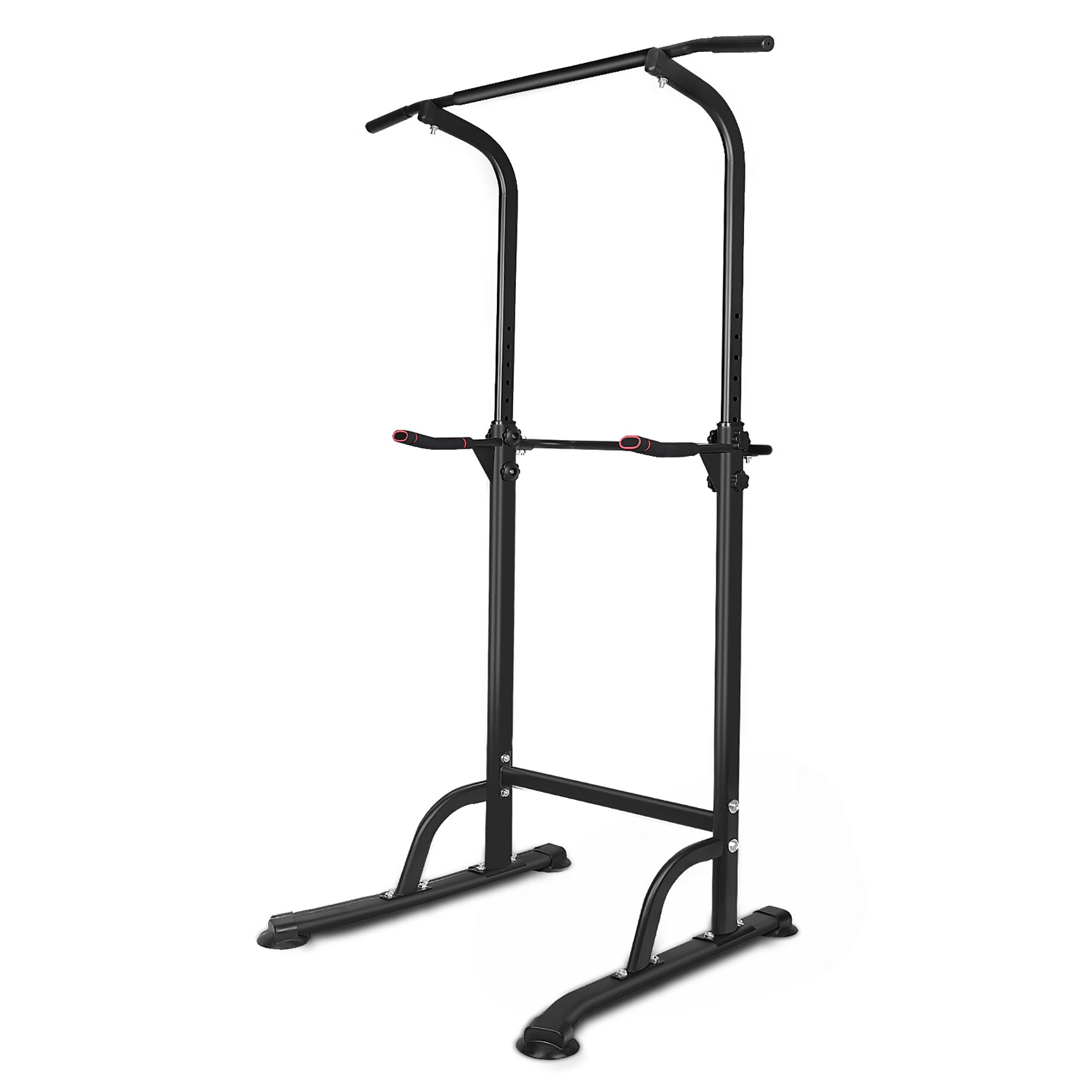 Logidon Power Tower Verstelbaar Dipstation en Optrekstang Zwart