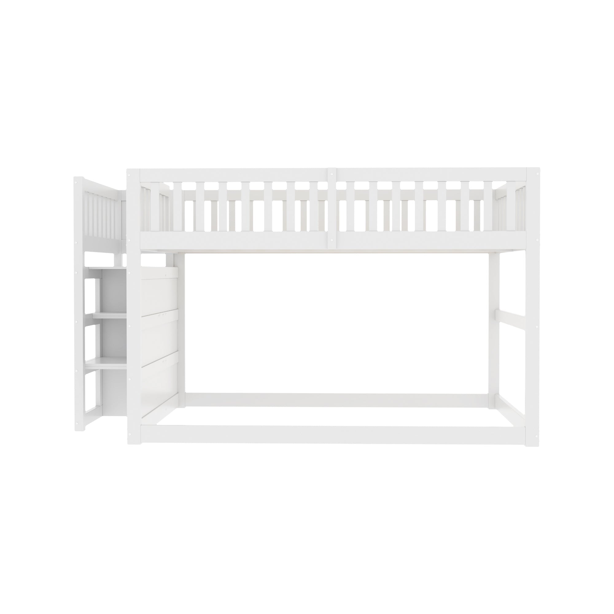 Logidon laag stapelbed 140 x 200 cm wit veiligheidsopbergvak