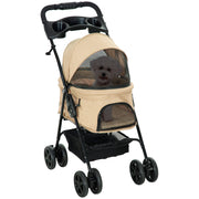 Logidon hondenbuggy kaki opklapfunctie 67x45x96 cm