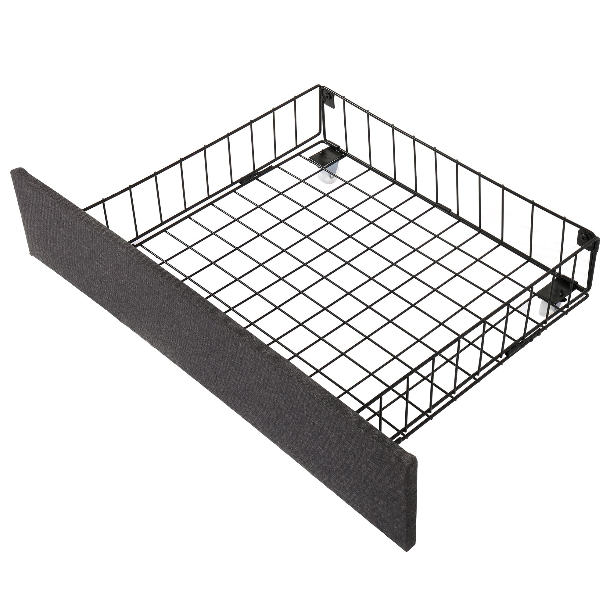 Logidon upholstered bed LED lighting hydraulic storage space 180x200 gray