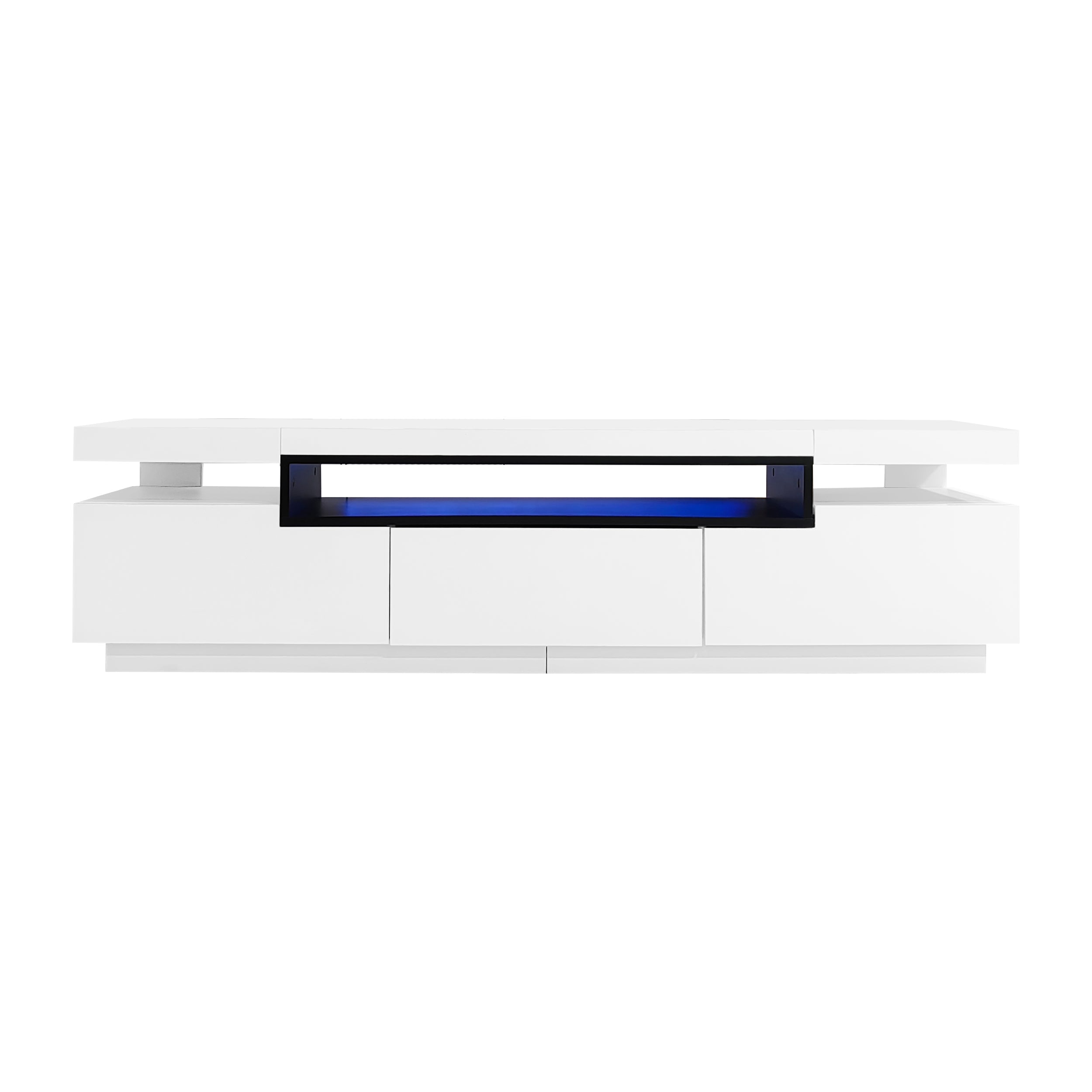 Logidon Elegant hoogglans TV-meubel wit 160x39x42cm met LED