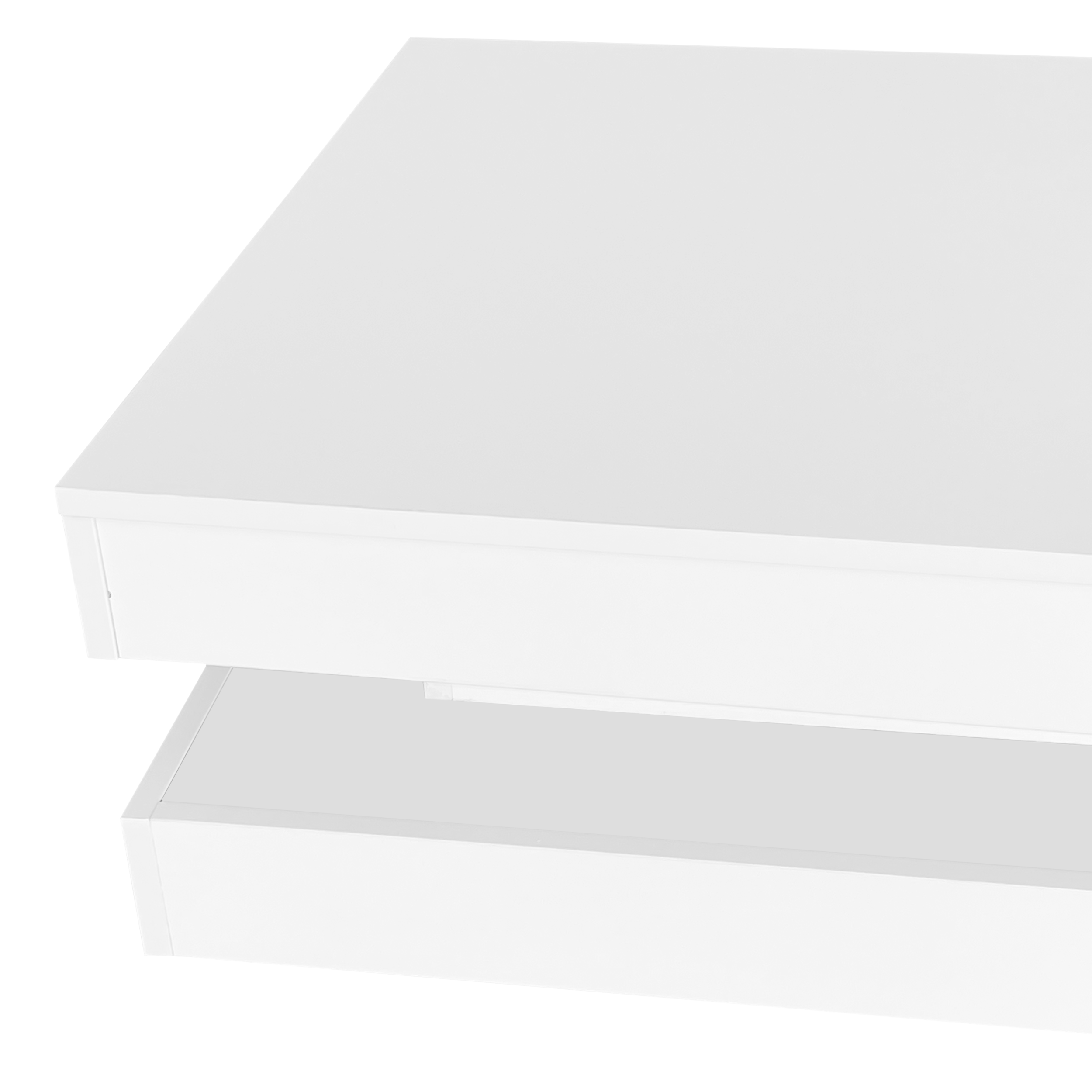 Logidon witte hoogglans salontafel 70x70x36 cm met draaiplaat en 16-kleuren LED