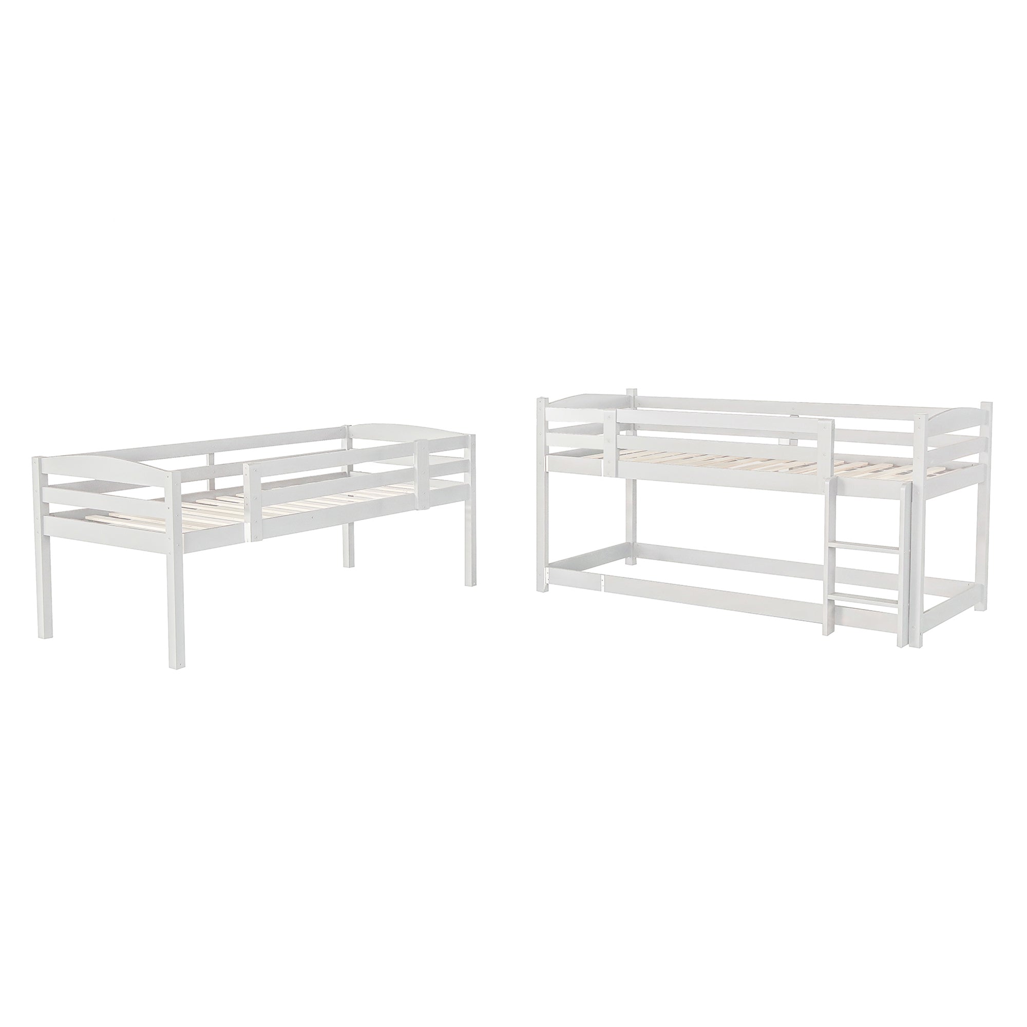 Logidon 3-persoonsstapelbed 90x200 cm wit hout - zonder matras