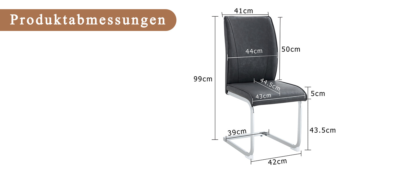Logidon Dining Table Chair Set Gray Faux Leather With Horseskin Texture