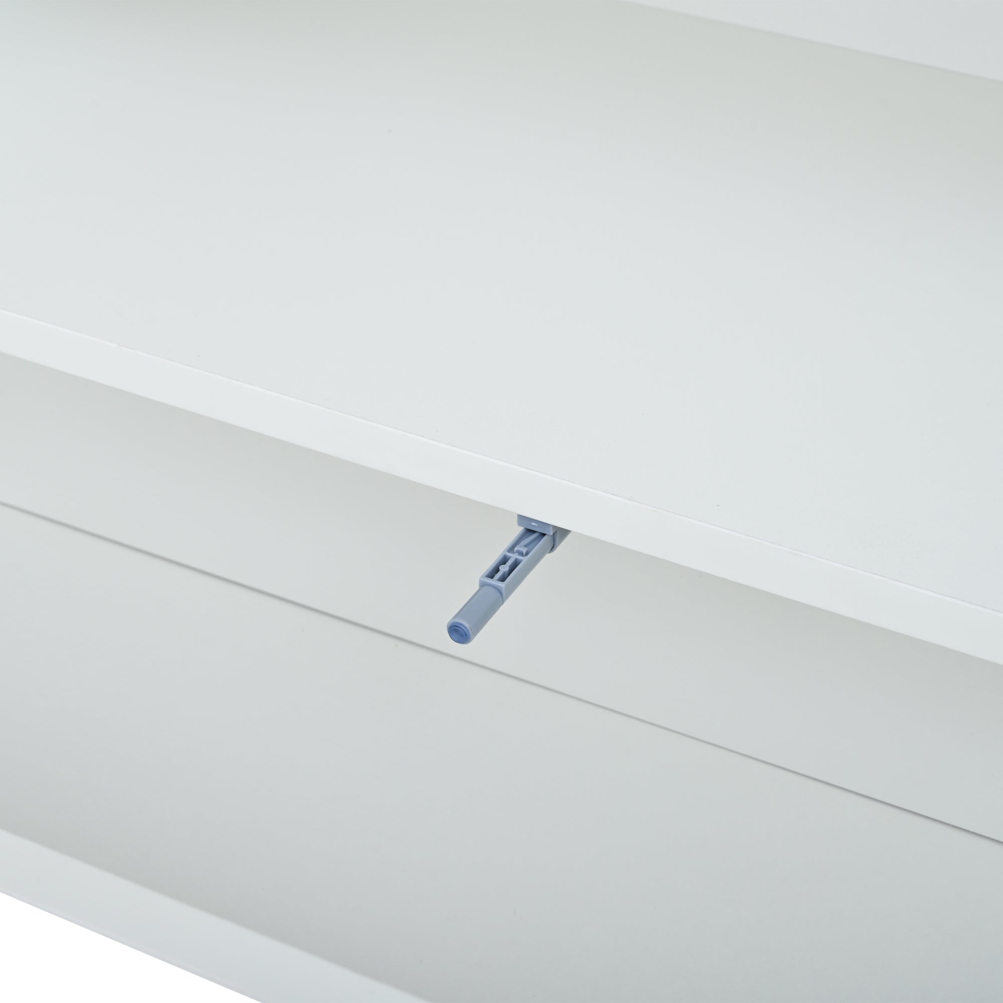 Logidon vitrinekast 70x30x200 cm witte LED glazen vitrinekast met lade