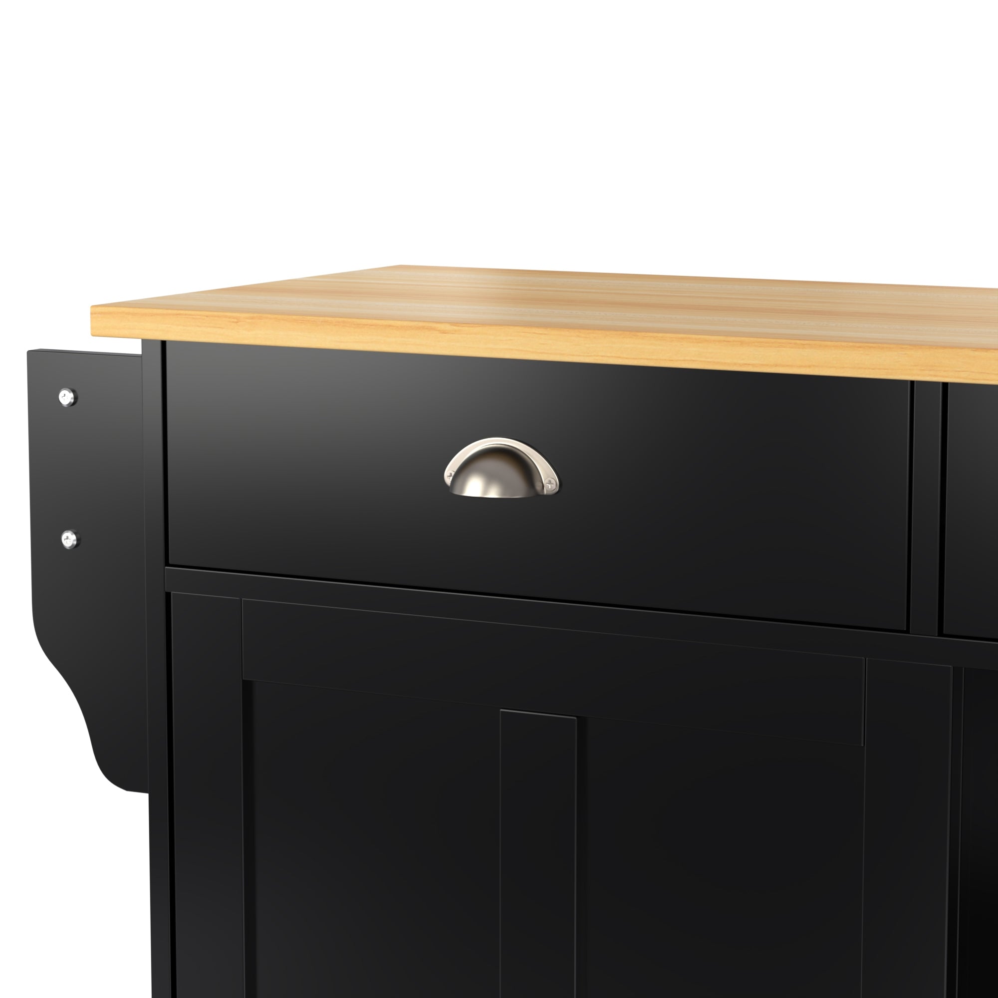 Logidon Sideboard Dining Room Trolley 112x70x94 cm Black Folding Plate