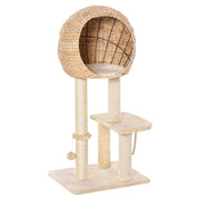 Logidon krabpaal kattengrot 100 cm beige kattenspeelbal