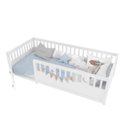 Logidon paneelbed 90x190 cm wit met raster ster maan decor