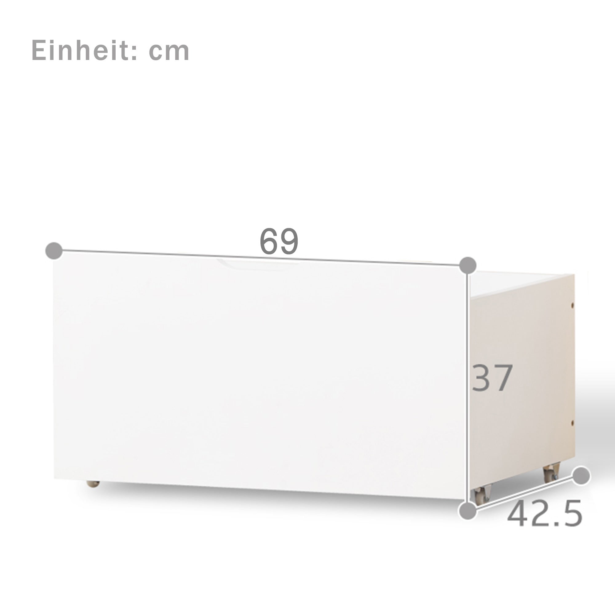 Logidon 2 ladeset wit massief hout voor kinderbed