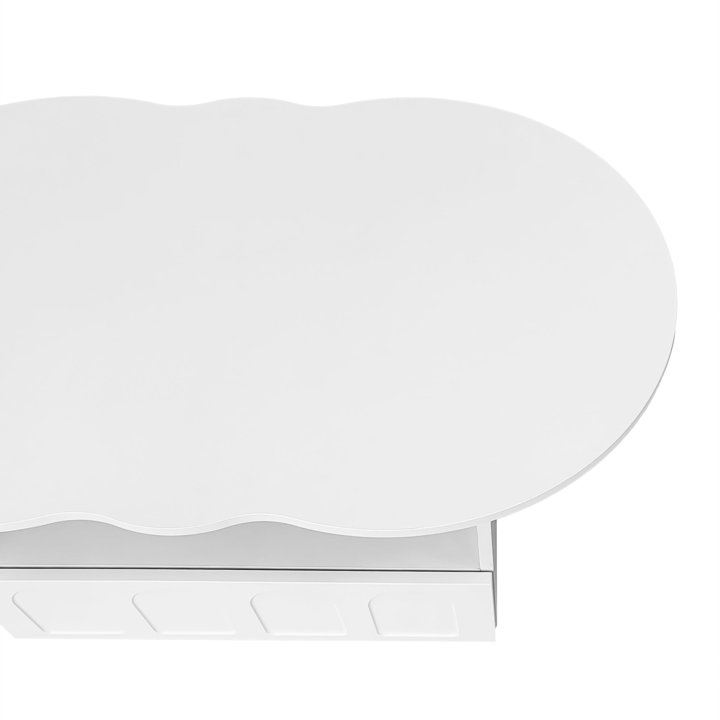 Logidon wolkvormige salontafel wit met lades en plank
