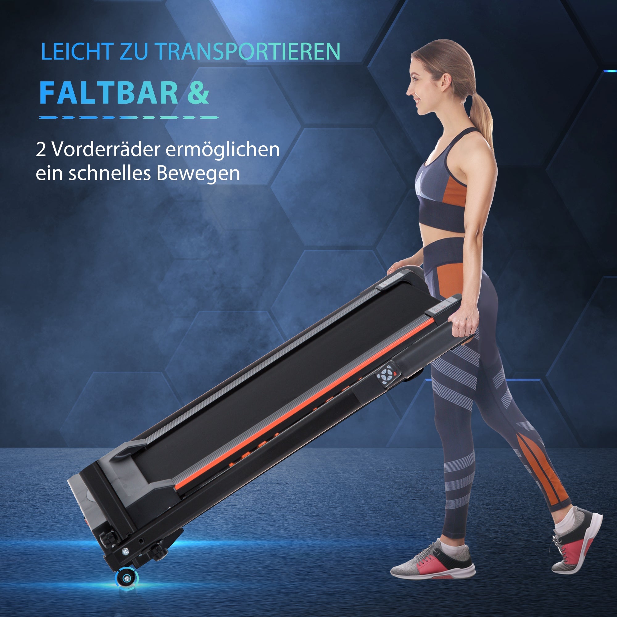 Logidon Elektrische Loopband Met LCD Display Opvouwbaar Zwart