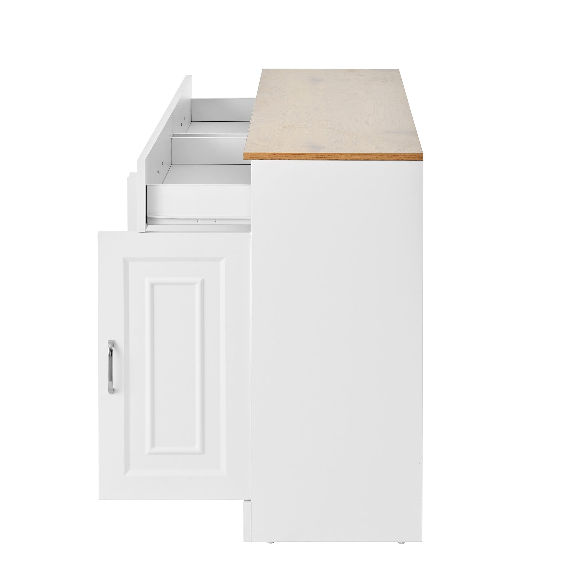 Logidon dressoir 120 cm wit houtlook met 4 deuren en 2 lades