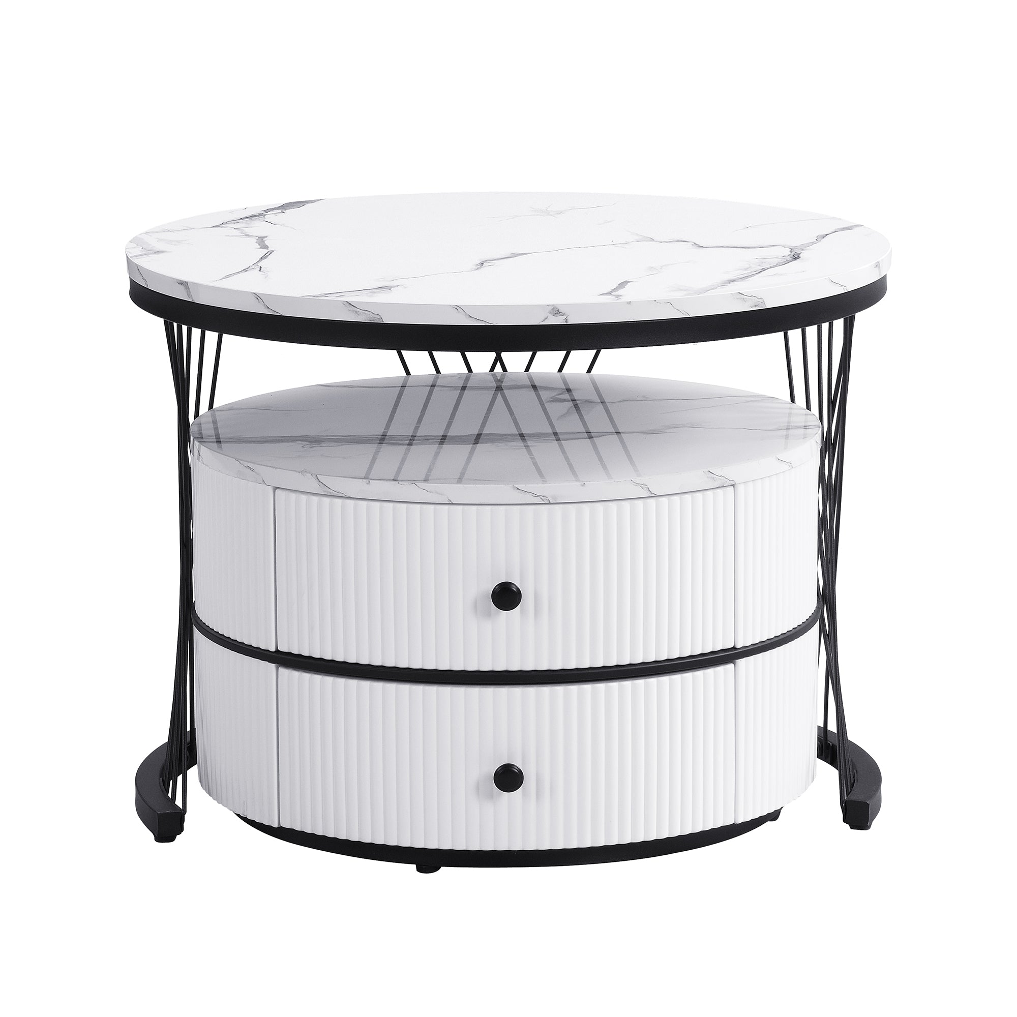 Logidon Elegant Nest salontafelset wit, 2-delig, 60x60/50x50