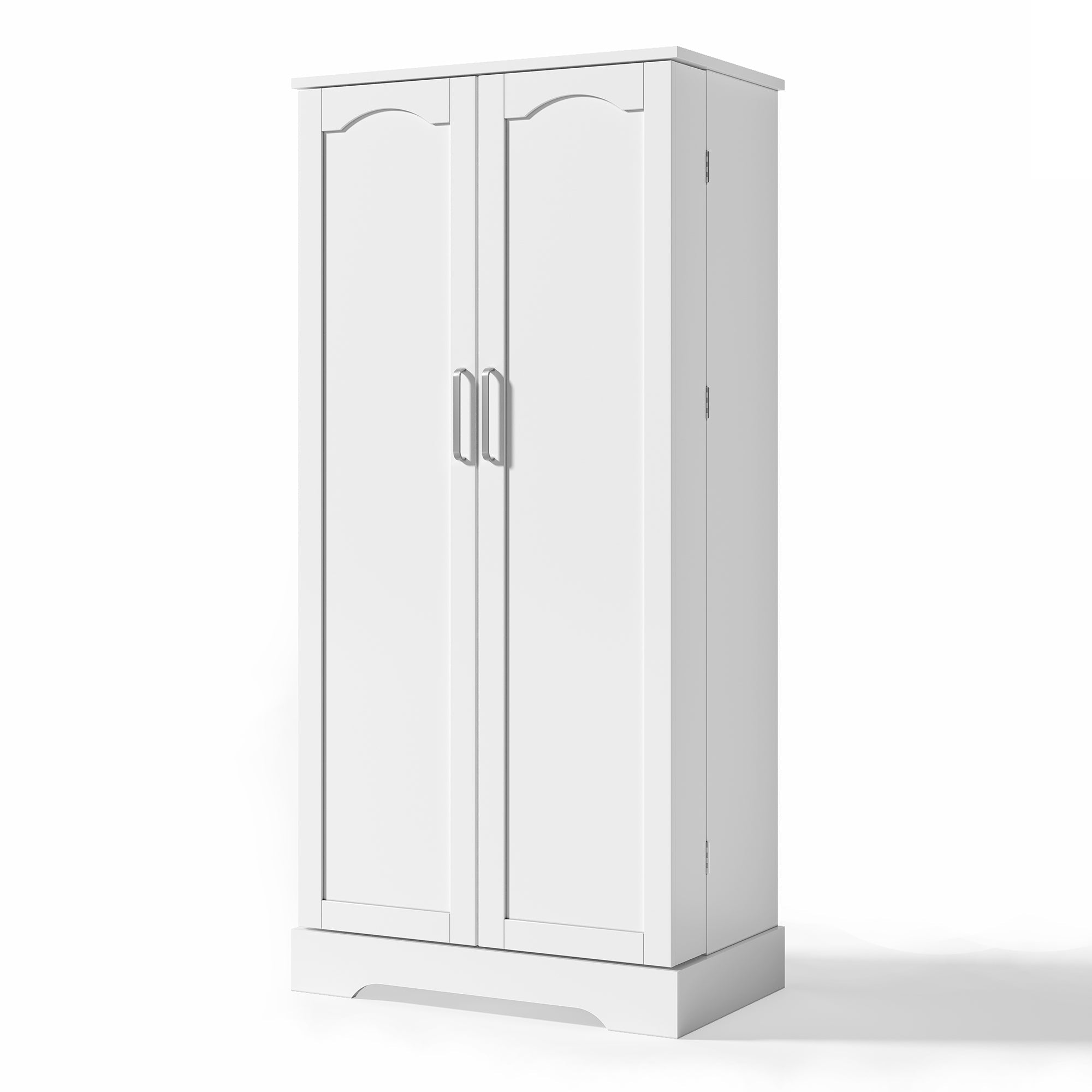 Logidon 60x35x128cm witte keukenkast LED-sensorlicht verstelbare planken