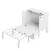 Logidon wall folding bed 90x200 cm white wall bed with slatted frame