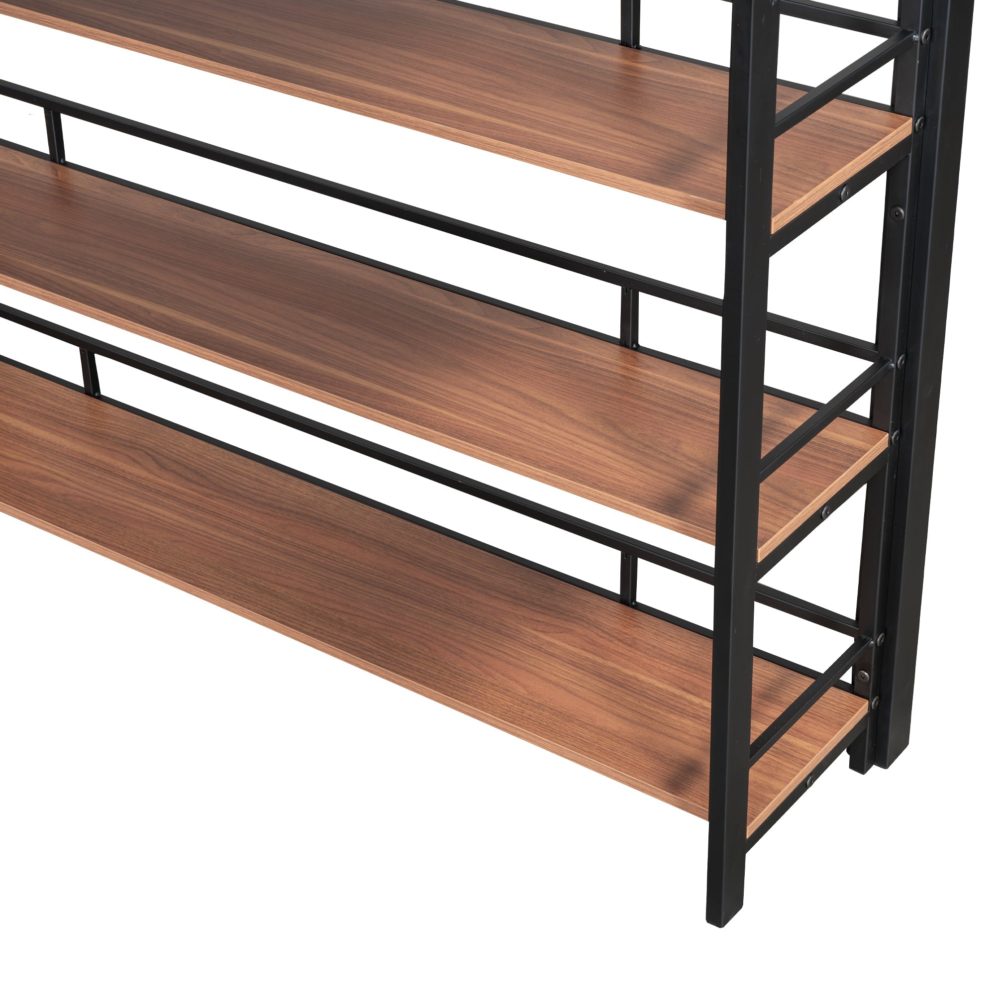 Logidon hoogslaper 140x200 met veiligheidstrap en opbergruimte zwart
