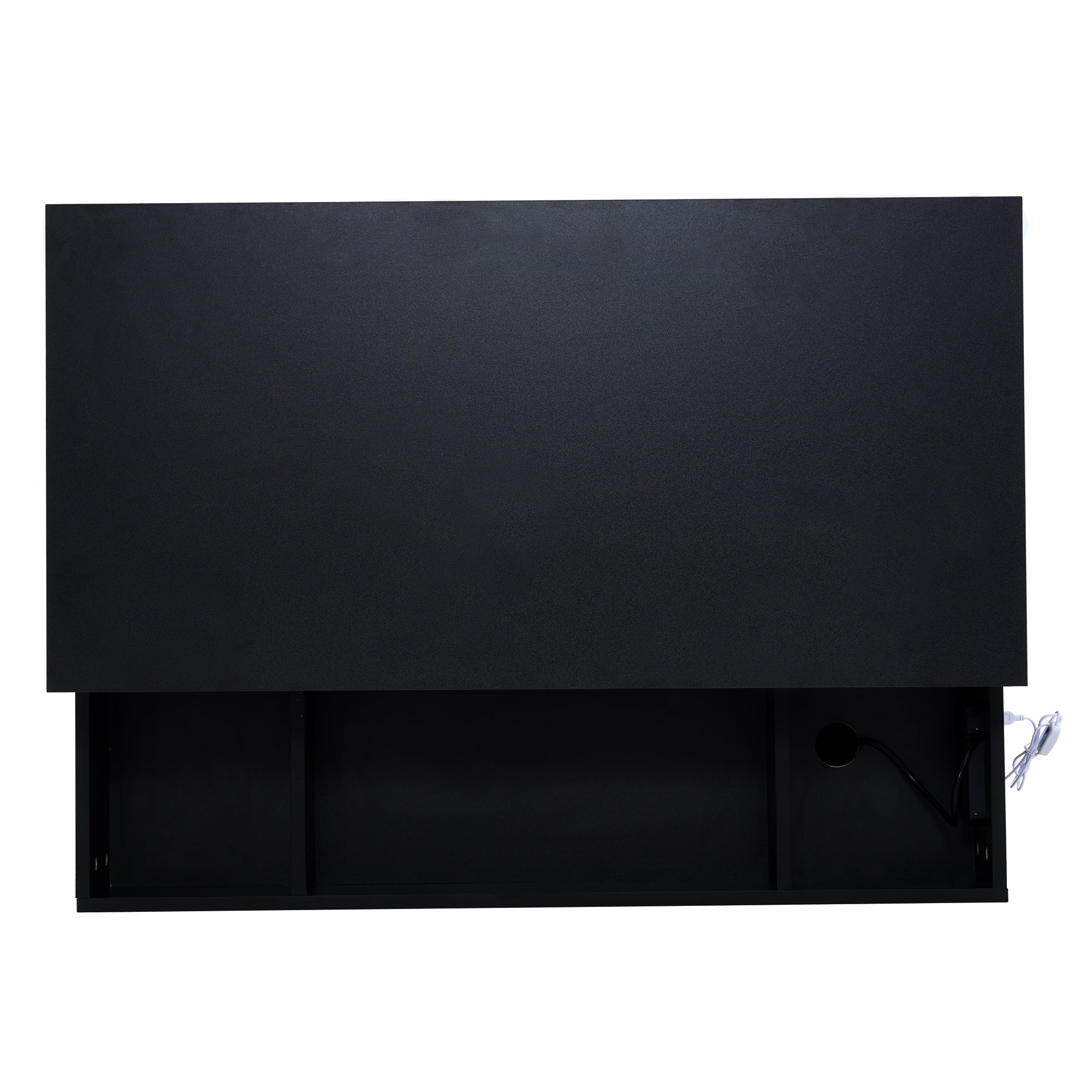 Logidon LED Salontafel met verborgen opbergruimte 100x50 cm Zwart