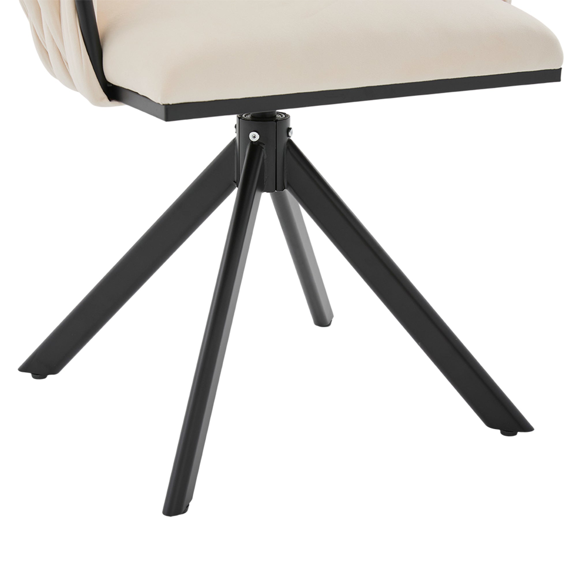 Logidon velours fauteuils met 180 graden draaifunctie, set van 2 Ivoor