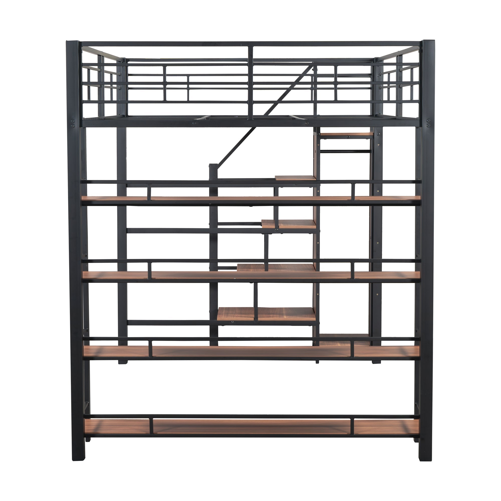 Logidon hoogslaper 140x200 met veiligheidstrap en opbergruimte zwart