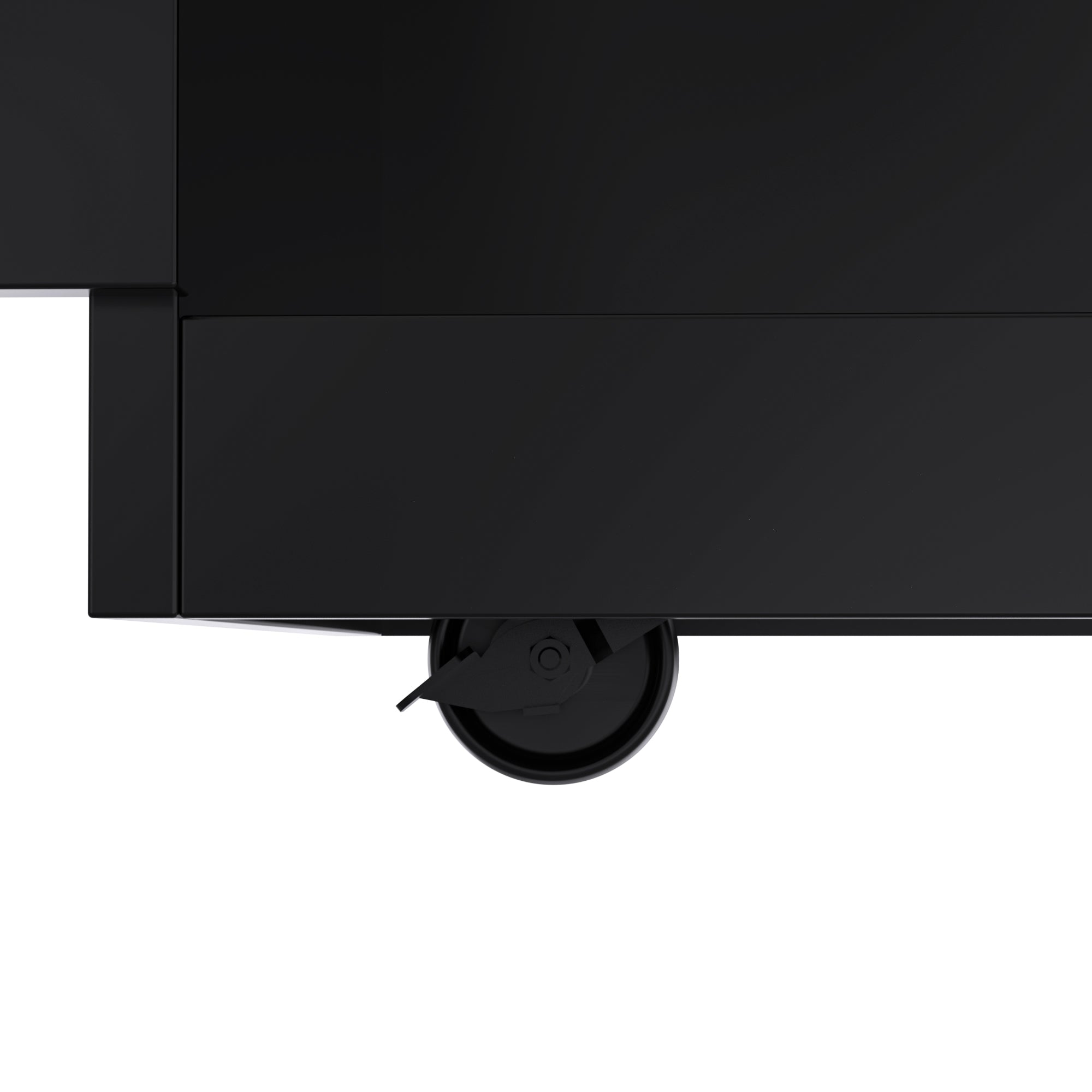 Logidon serving trolley with folding table top black 120x46x91 cm