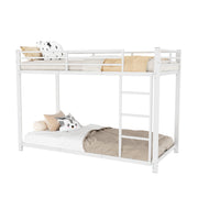 Logidon stapelbed 90x200 metaal wit klassieke vorm