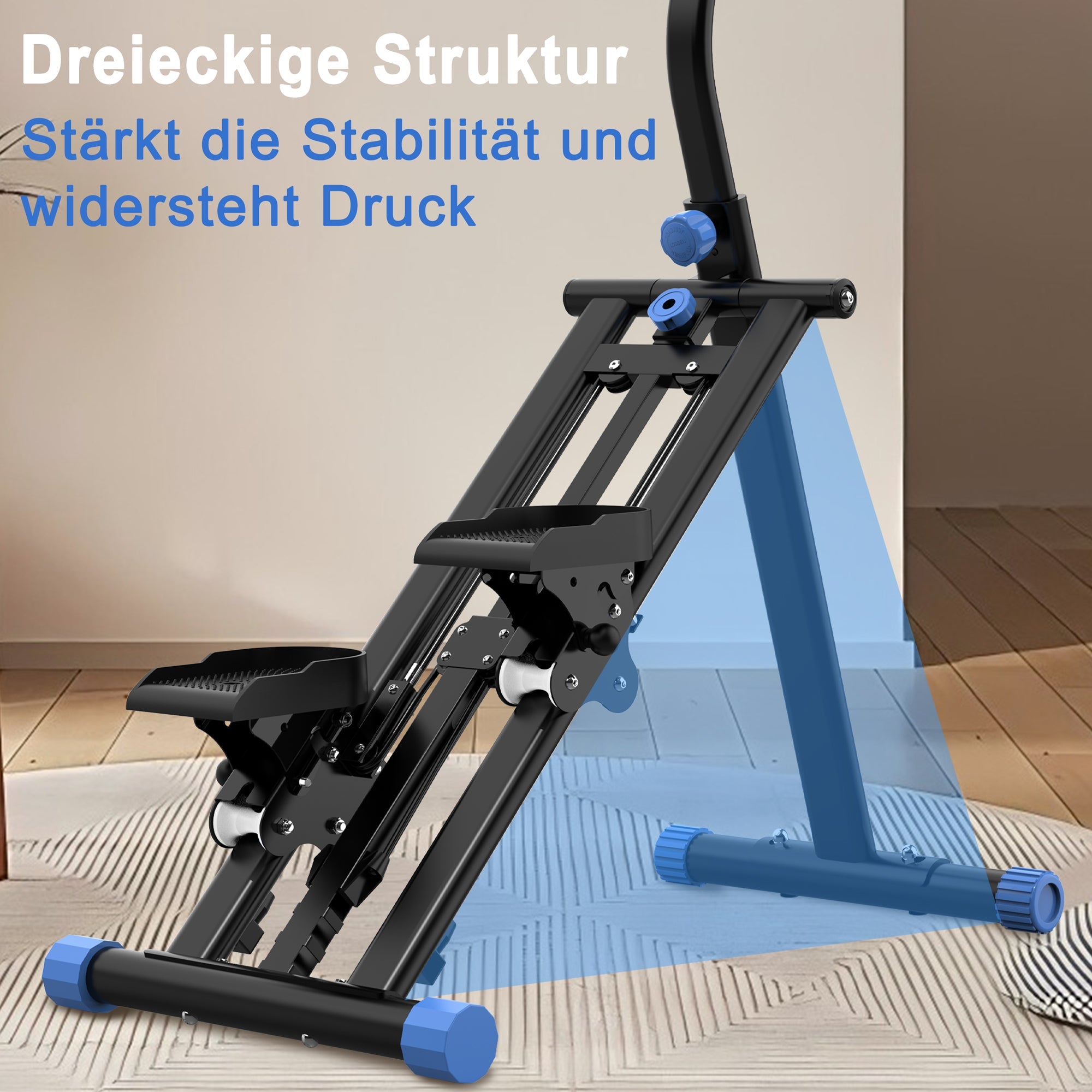 Logidon Stair Stepper Fitnessapparatuur met verstelbare weerstand Zwart