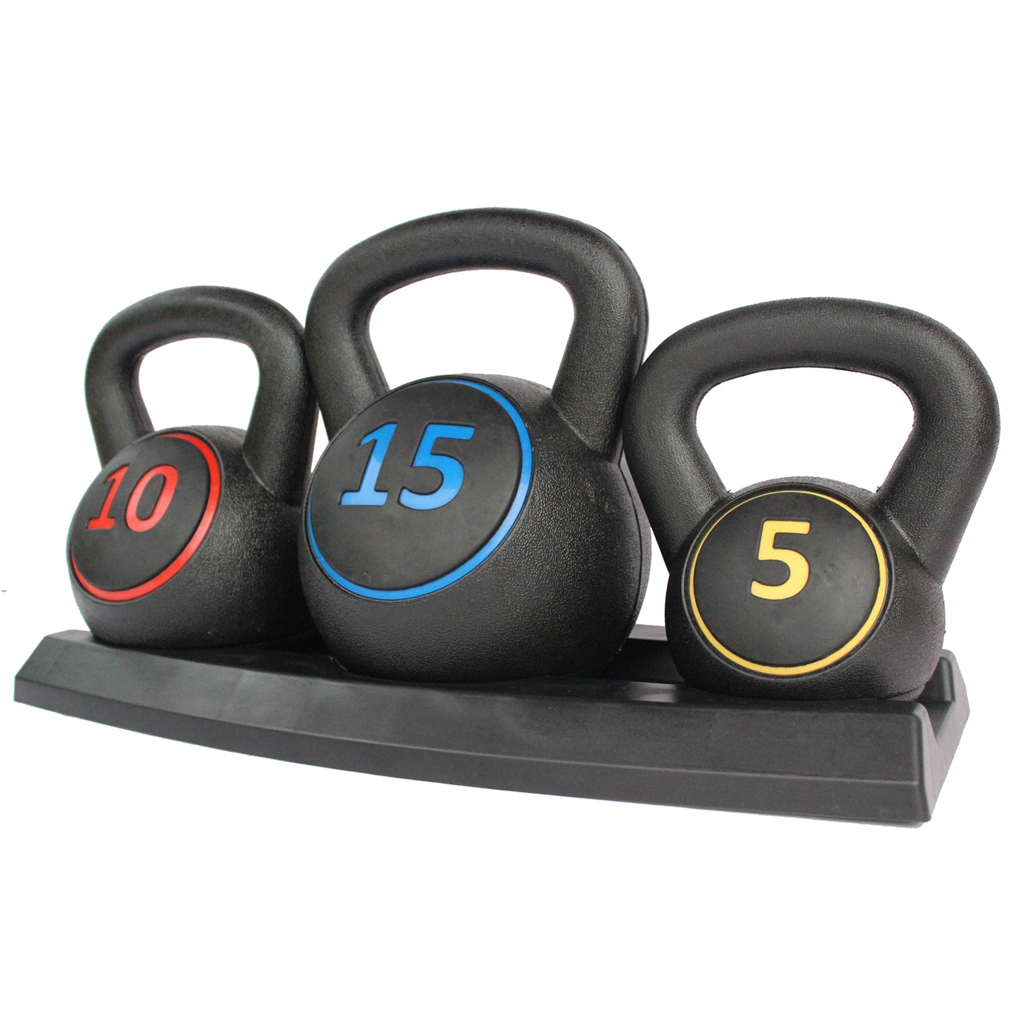 Logidon Kettlebell Set 5 10 15 LB with non-slip handle for home