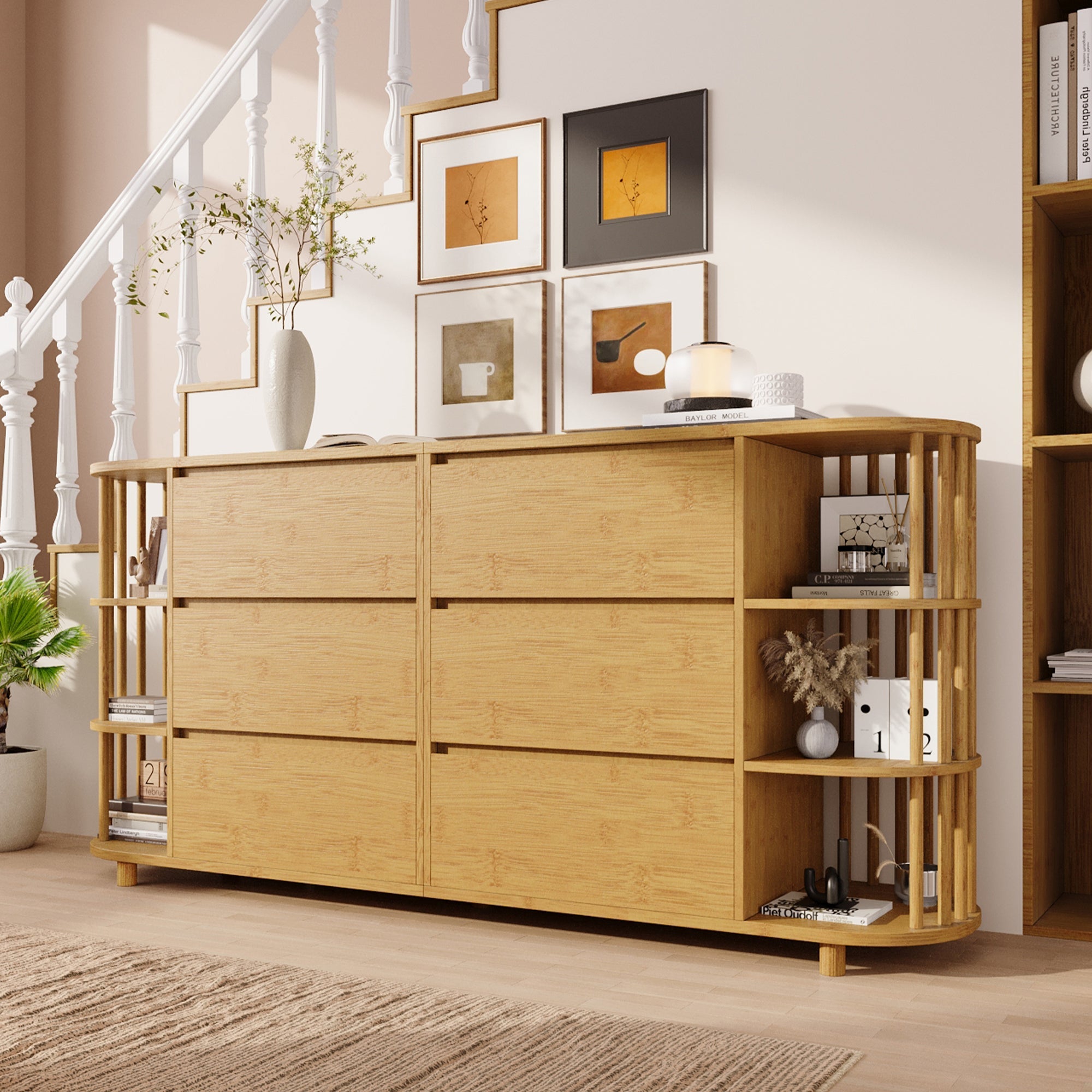 Logidon ladekast 160 cm eiken - Romeins design, 6 laden