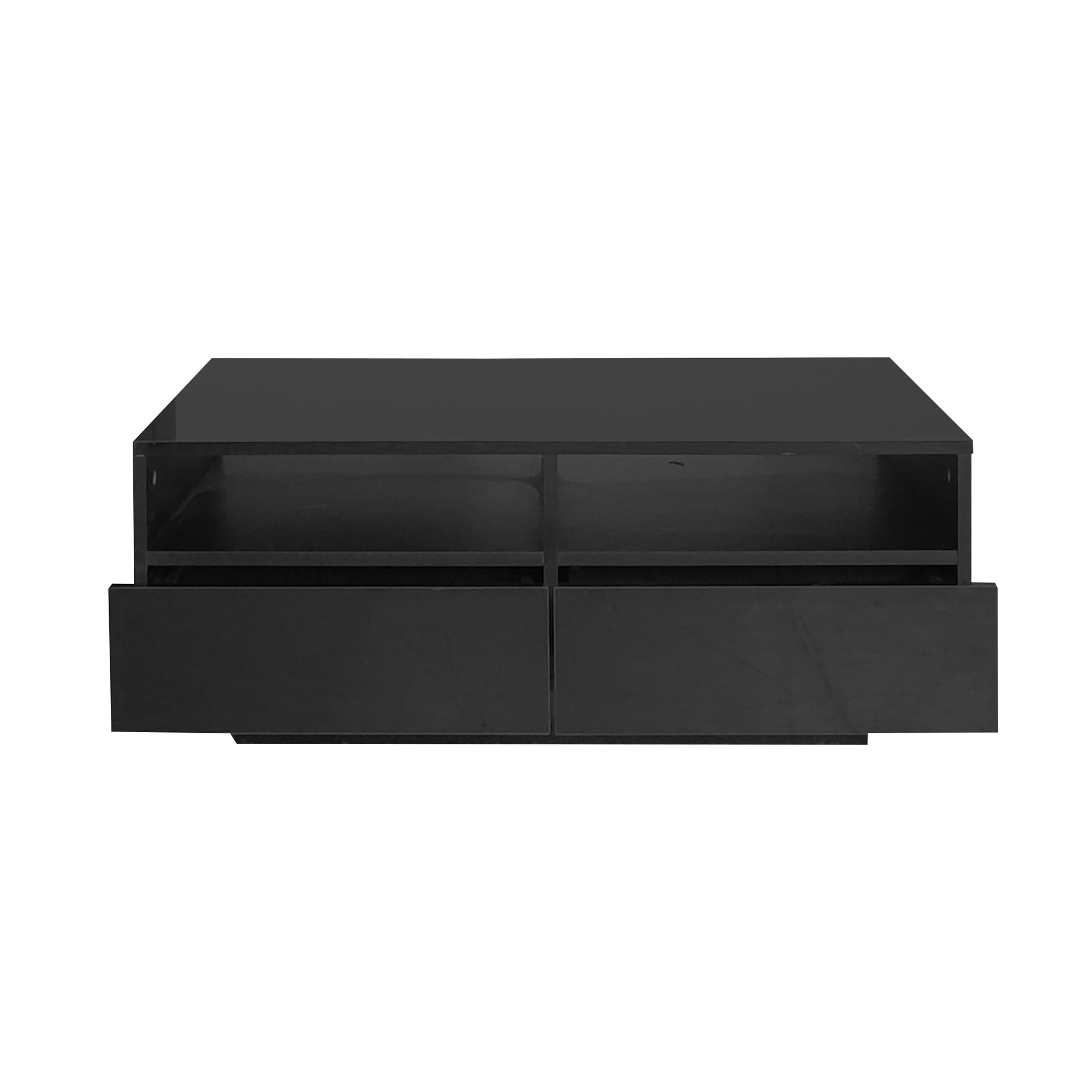 Logidon LED high gloss coffee table with 4 drawers and 16 colors LED USB