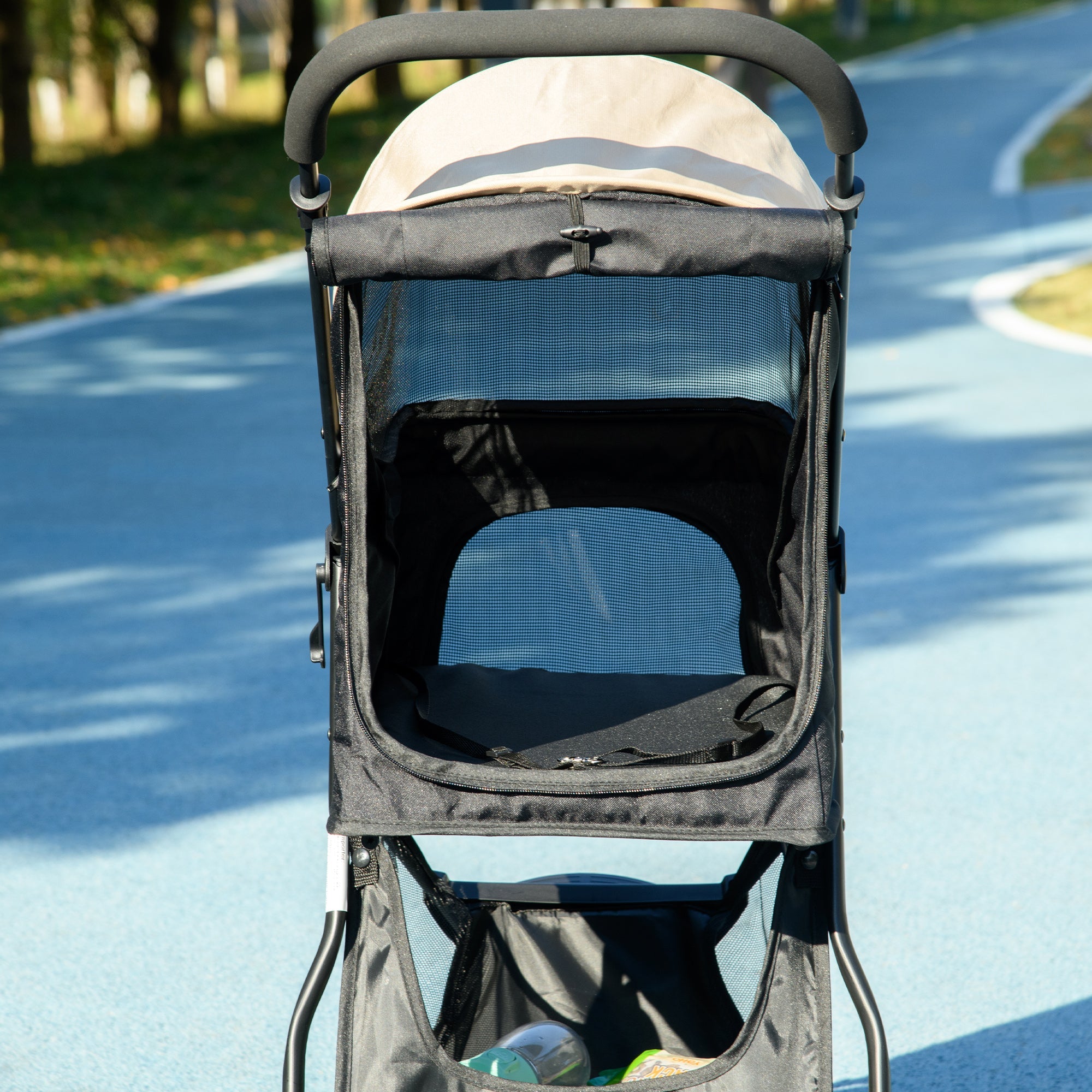Logidon 2 in 1 hondenbuggy met regenhoes kaki tot 10 kg