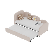 Logidon Softsea Daybed Twin met opbergruimte roze fluweel