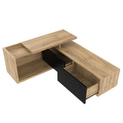 Logidon modulair tv-meubel met LED-verlichting en uittrekmodule
