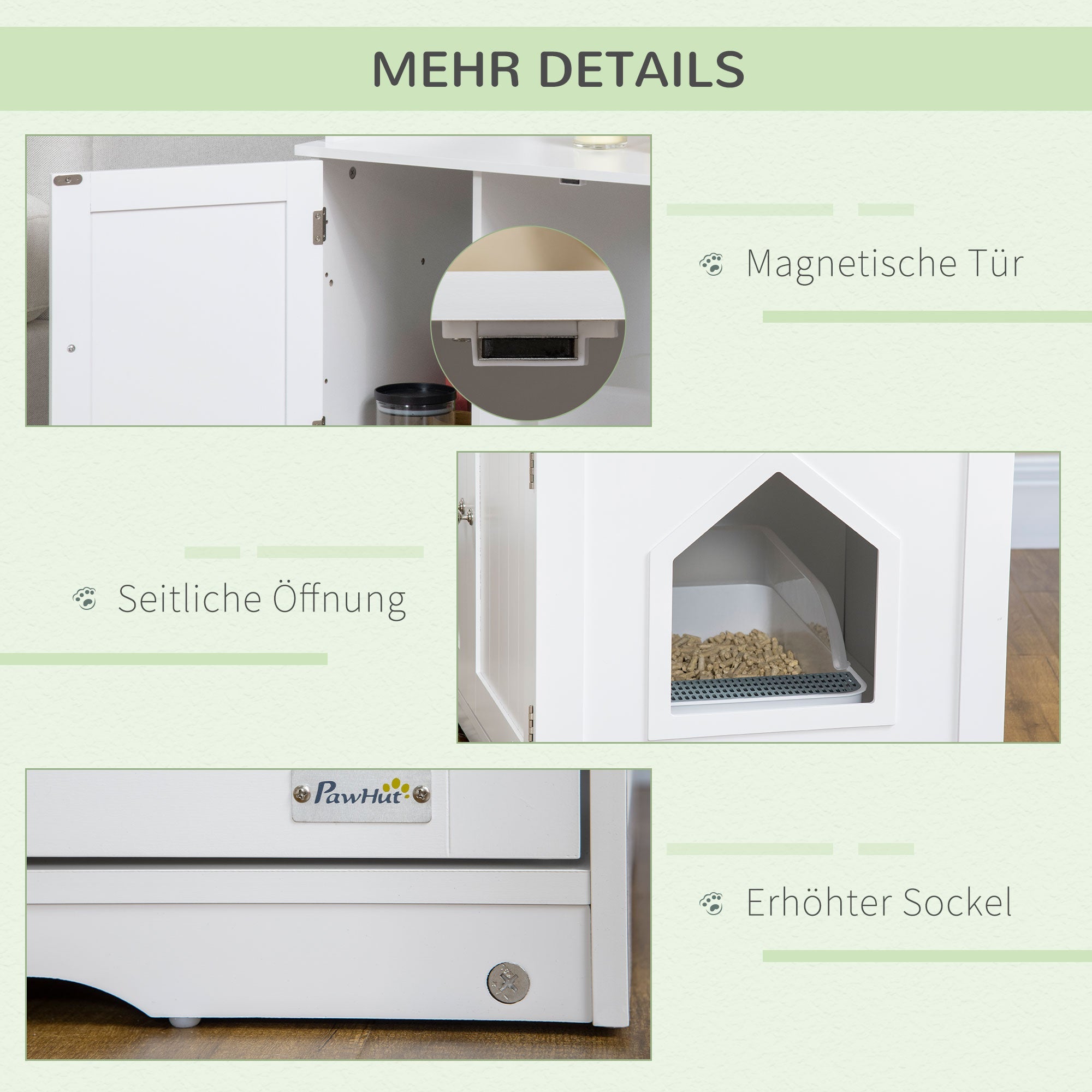 Logidon kattentoilet wit 86x48x52 verstelbaar tussenschot