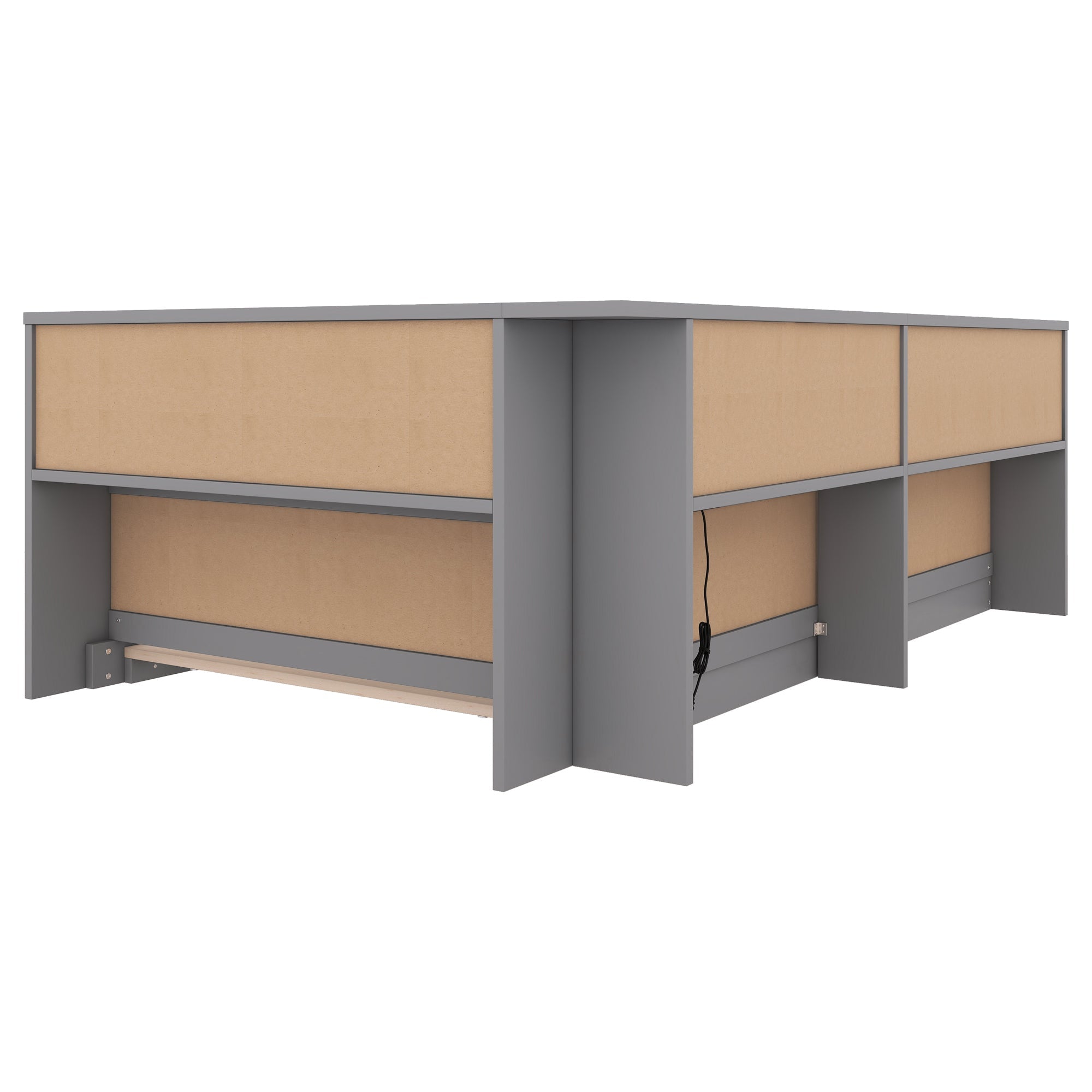 Logidon daybed 90x200 grijs inclusief stopcontact en USB lattenbodem