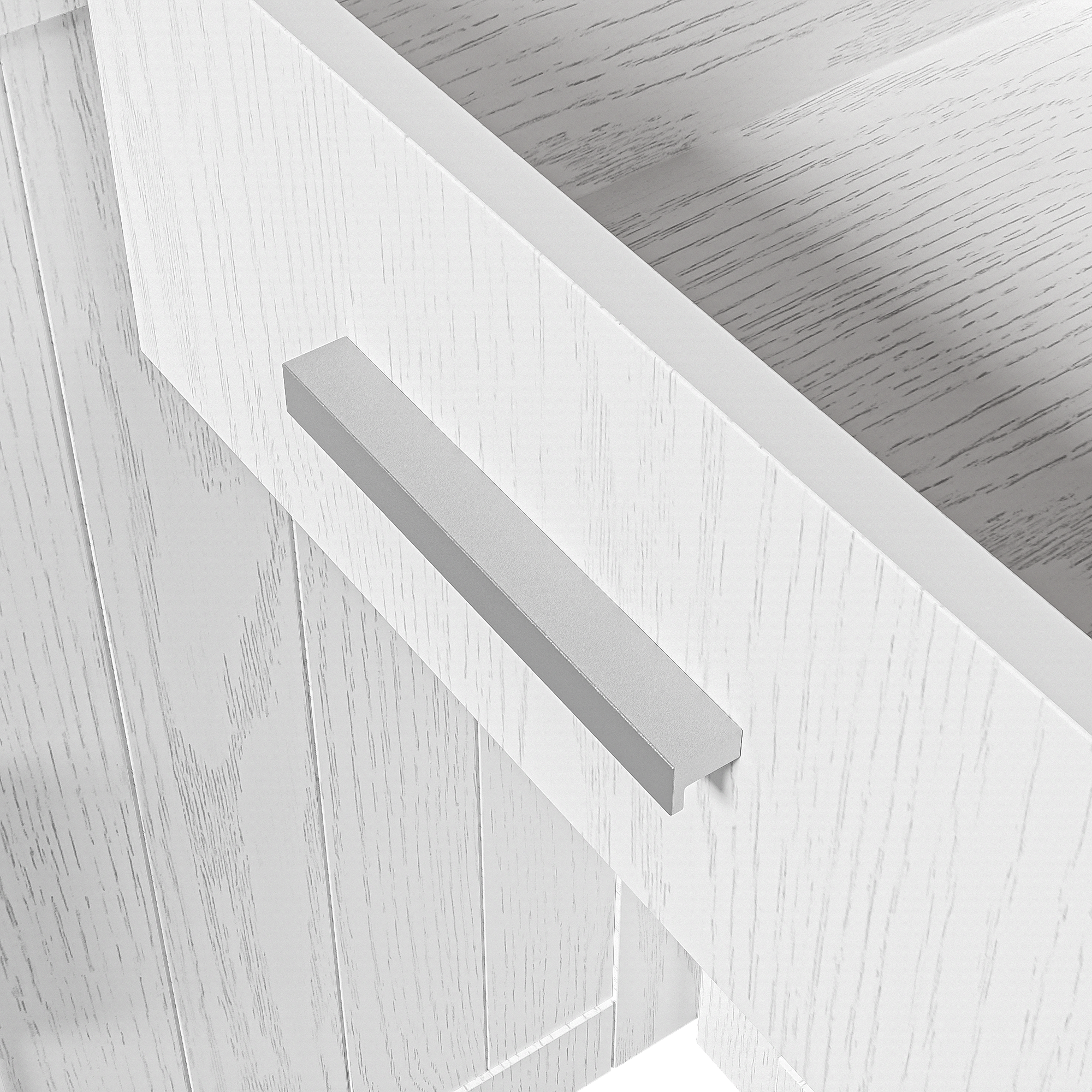 Logidon vitrinekast 114x40x190 cm witbruin landelijke stijl