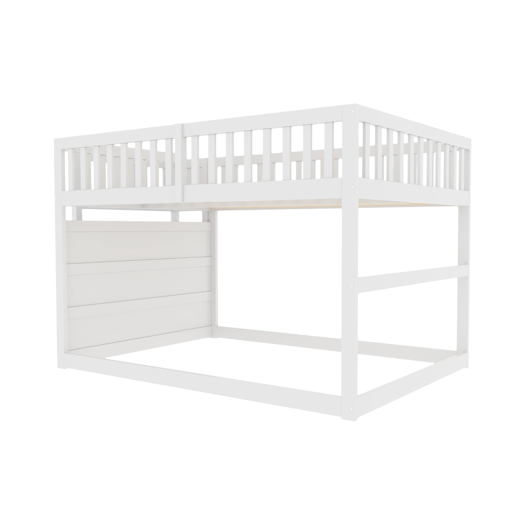 Logidon laag stapelbed 140 x 200 cm wit veiligheidsopbergvak