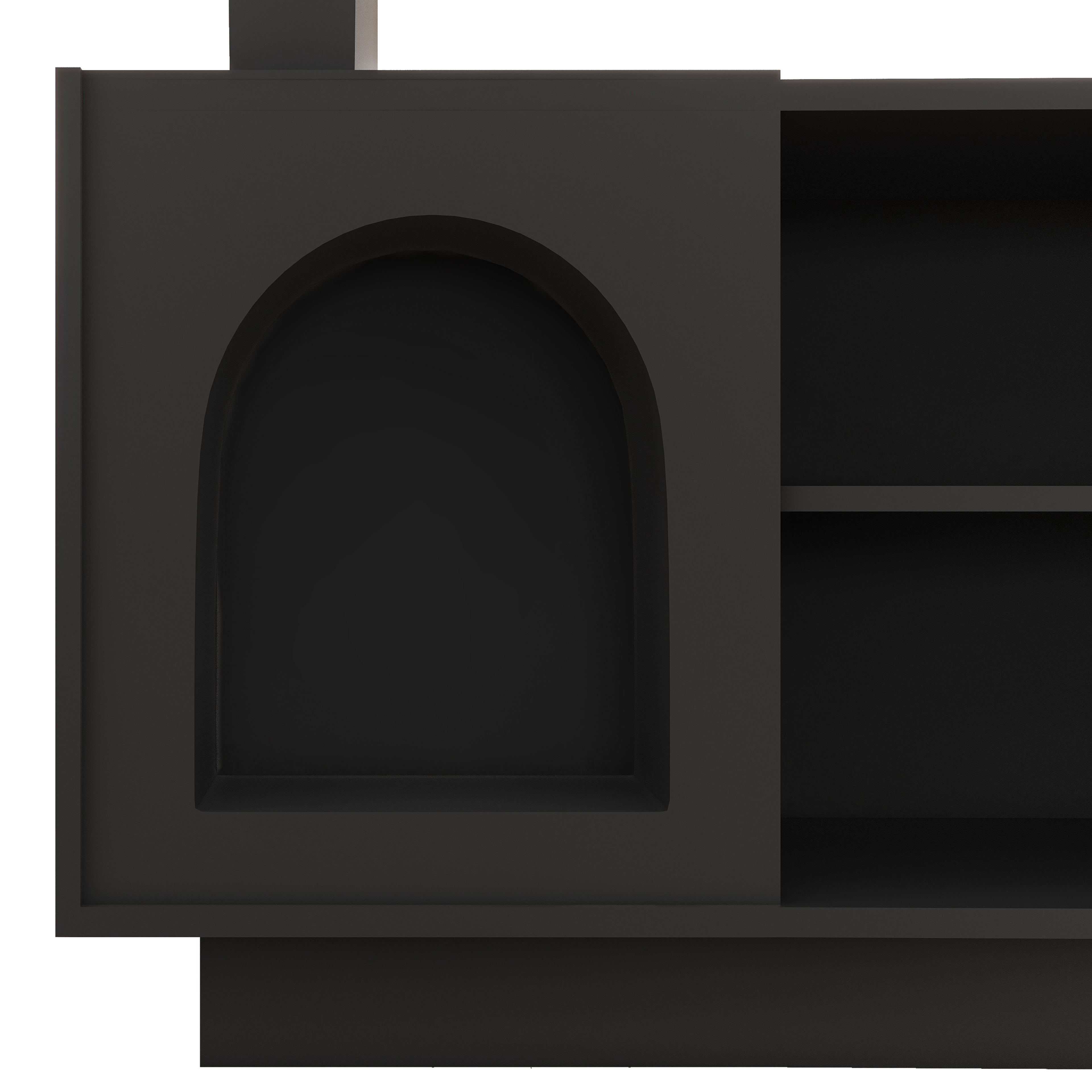 Logidon Hoekbureau met geïntegreerd dierenhok 120x50 cm MDF Zwart