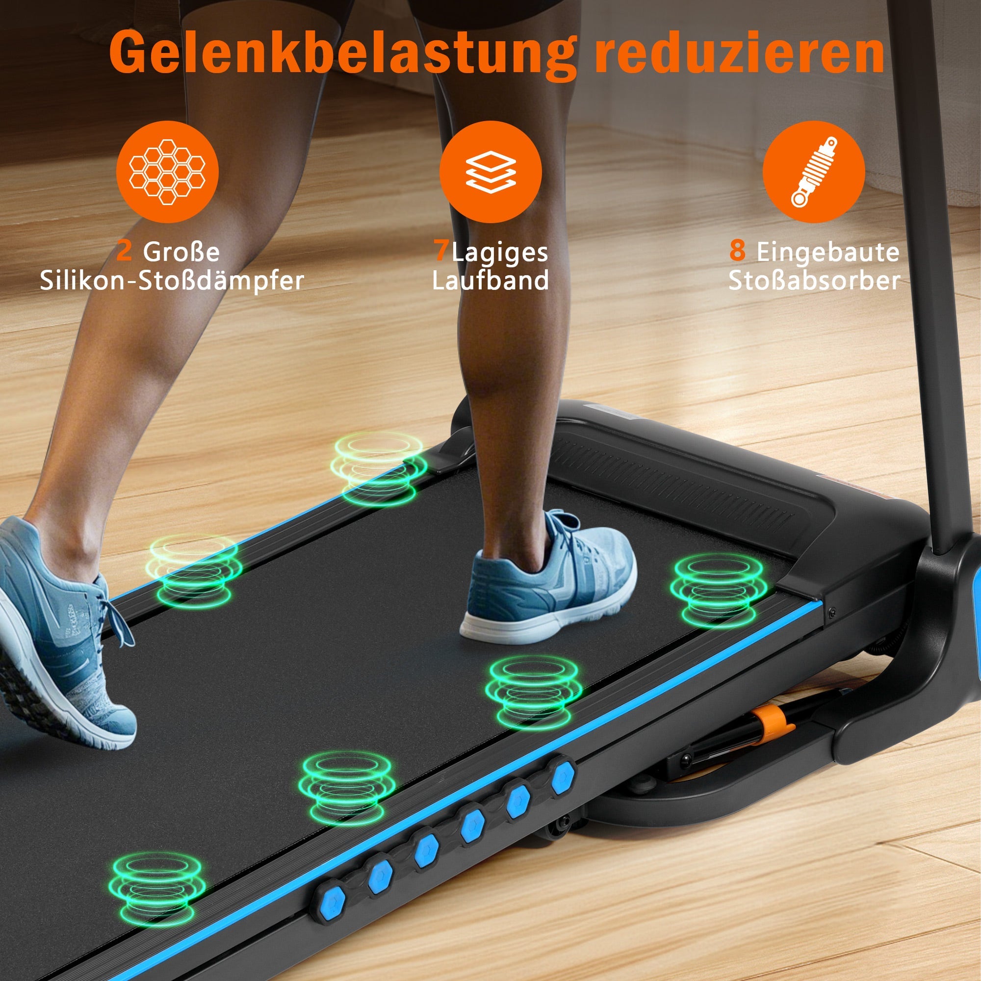 Logidon loopband voor thuis opvouwbare 14 km/u hartslagmeter