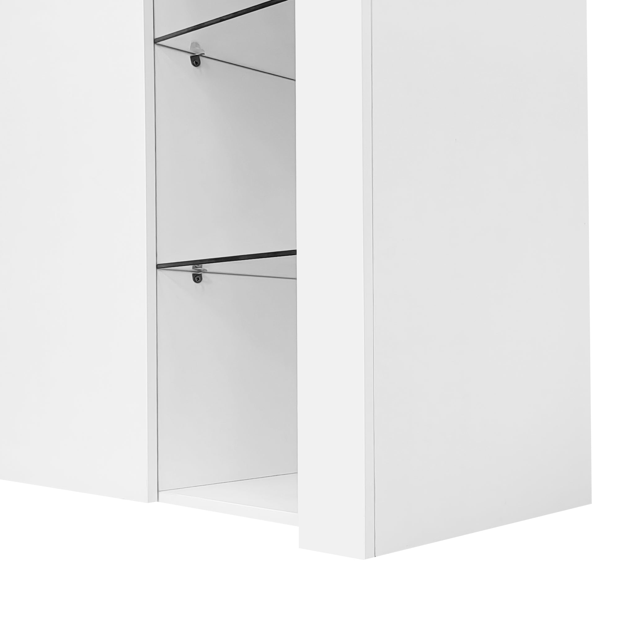 Logidon Modern Wit Buffet Hoogglans Glazen Frontplanken 95x35x83 cm