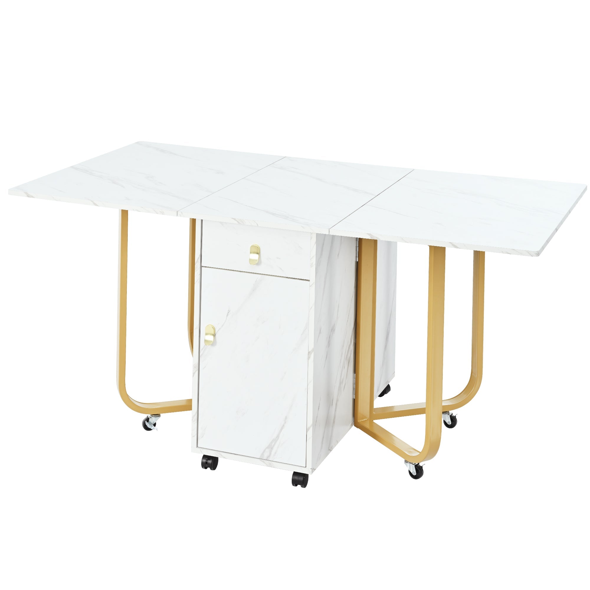 Logidon eettafelgroep 150x80 cm opklapbaar met 4 fluwelen stoelen groen